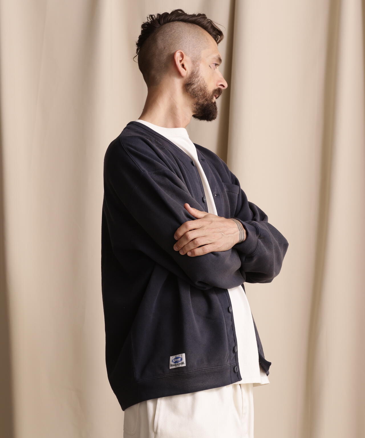 WEB LIMITED/STENCIL SWEAT CARDIGAN/ステンシル スウェット カーディガン