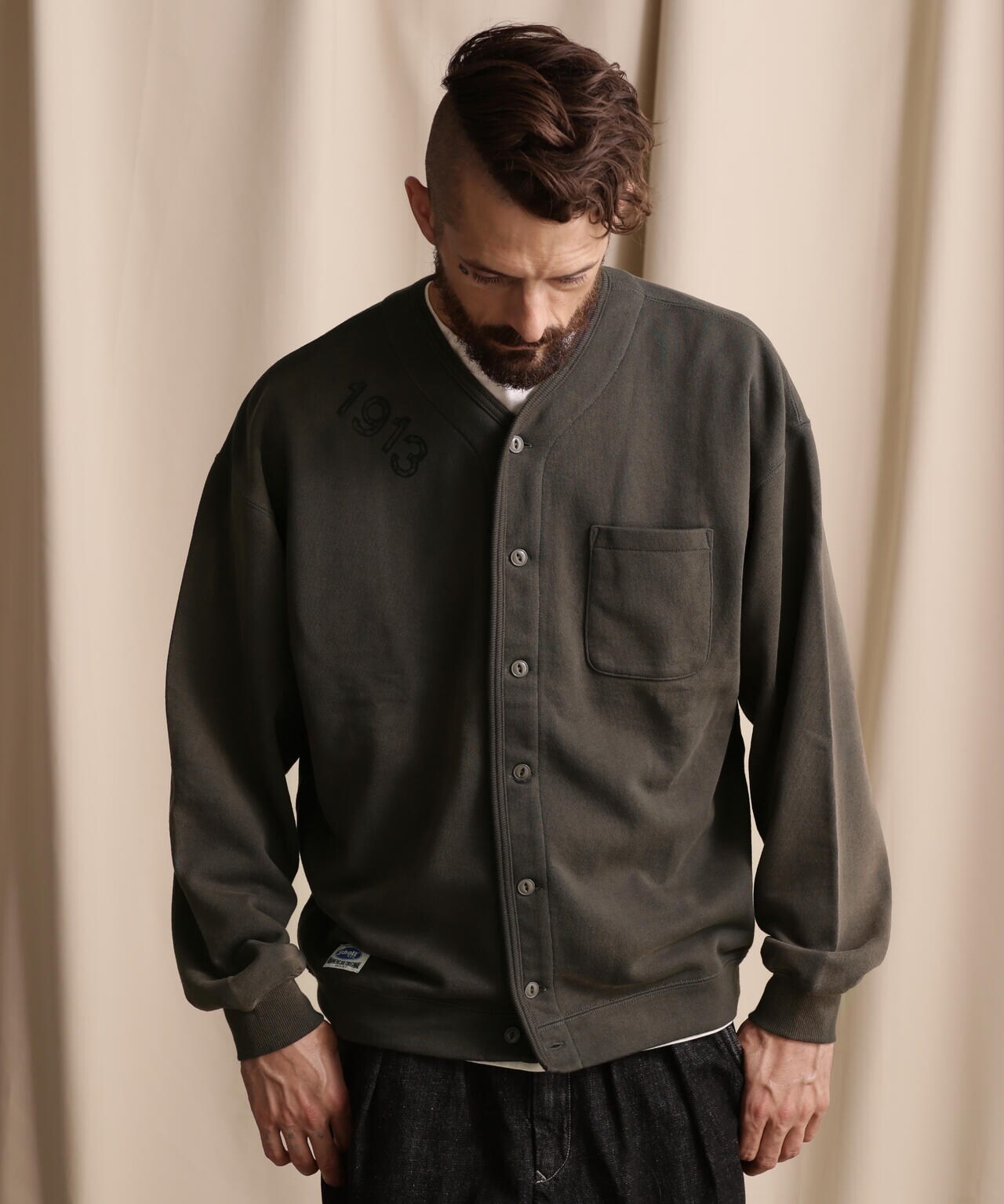 WEB LIMITED/STENCIL SWEAT CARDIGAN/ステンシル スウェット カーディガン