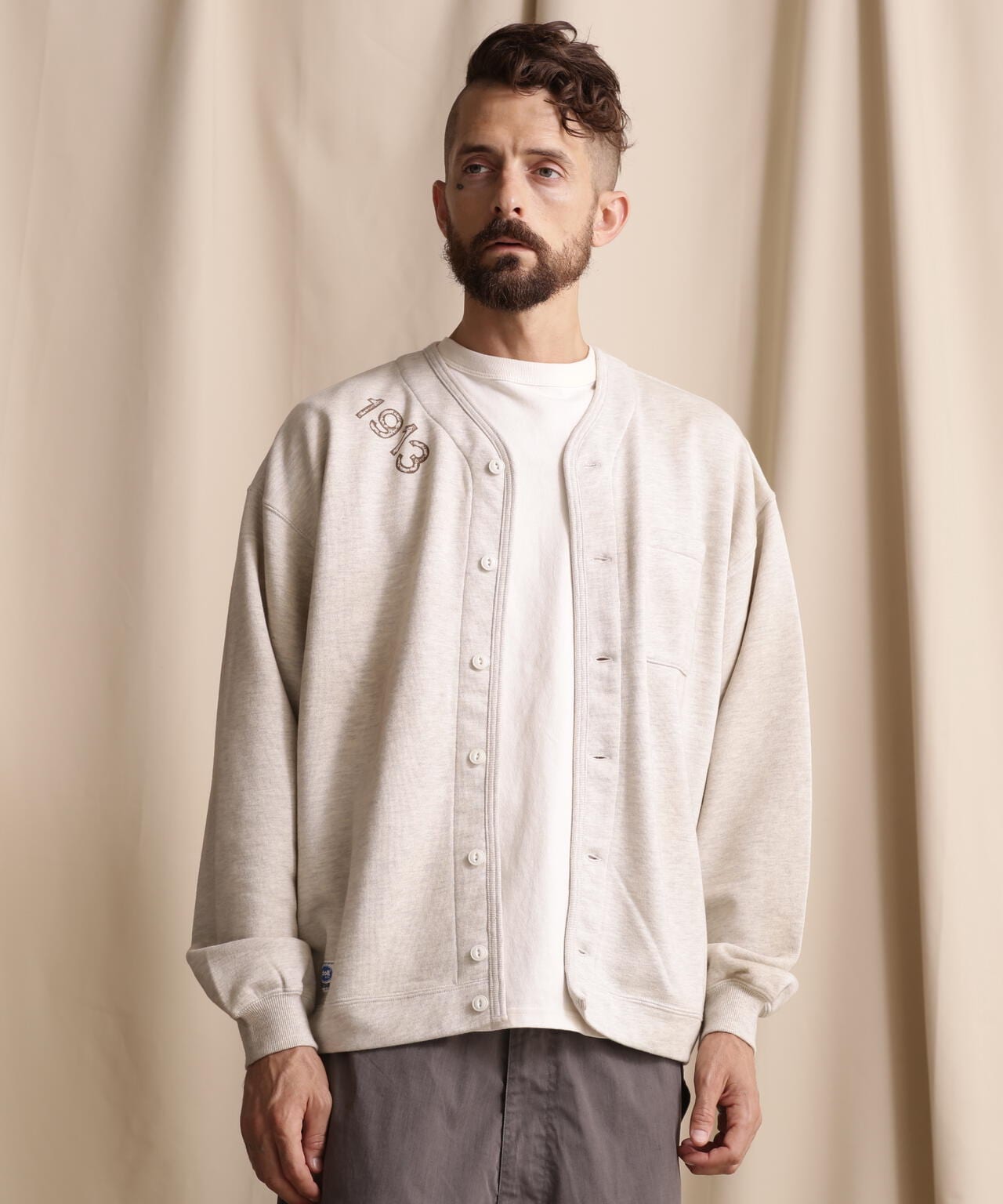 WEB LIMITED/STENCIL SWEAT CARDIGAN/ステンシル スウェット カーディガン