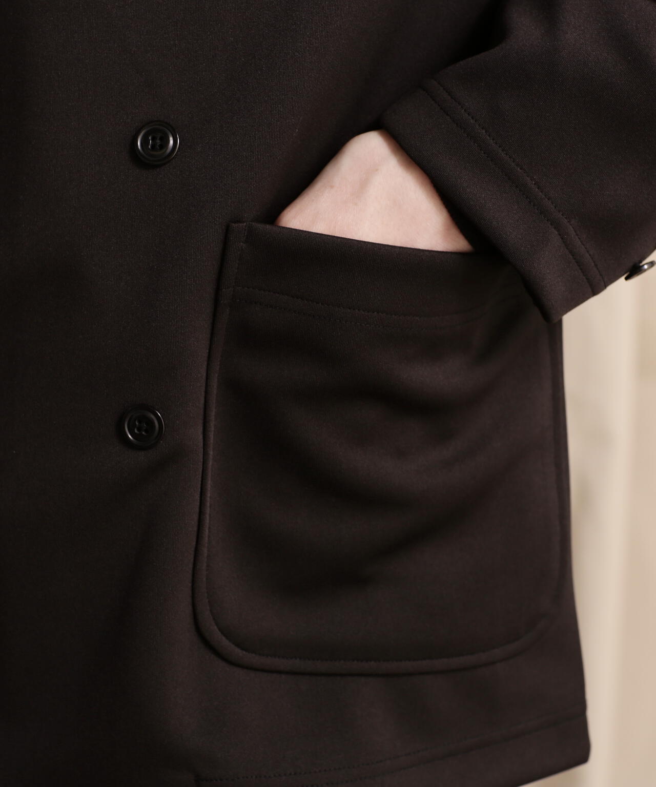 DOUBLE BREAST JERSEY JACKET/ダブルブレスト ジャージジャケット