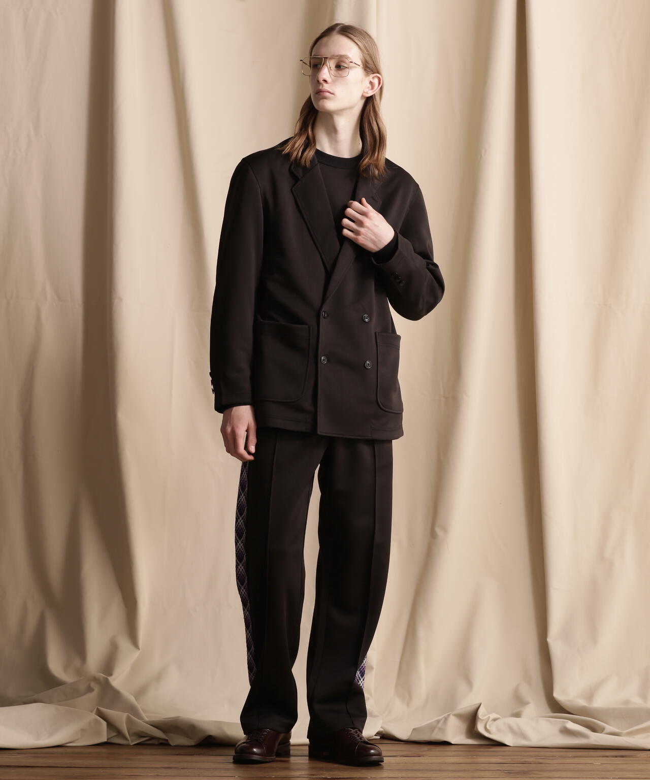 DOUBLE BREAST JERSEY JACKET/ダブルブレスト ジャージジャケット