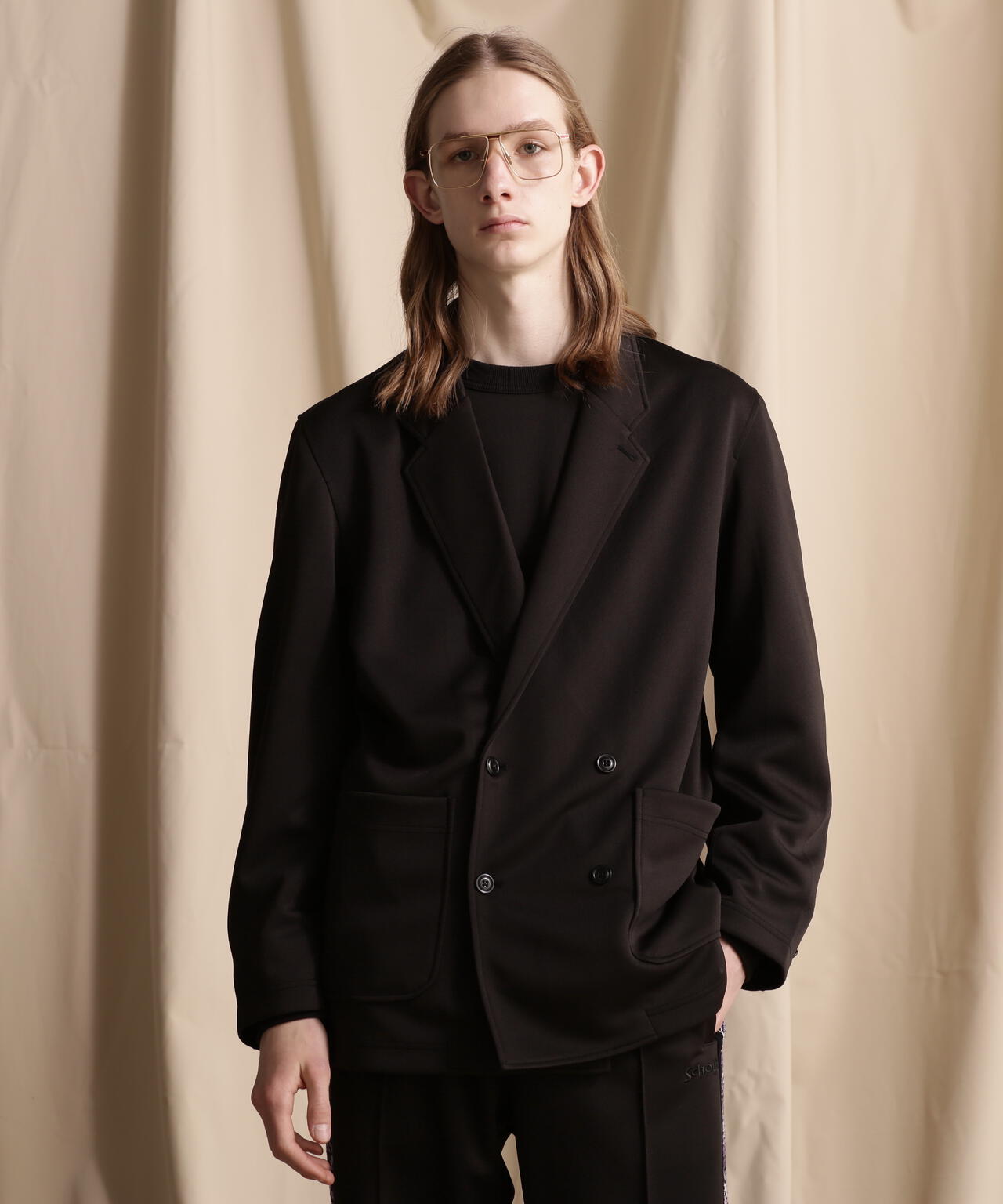 DOUBLE BREAST JERSEY JACKET/ダブルブレスト ジャージジャケット