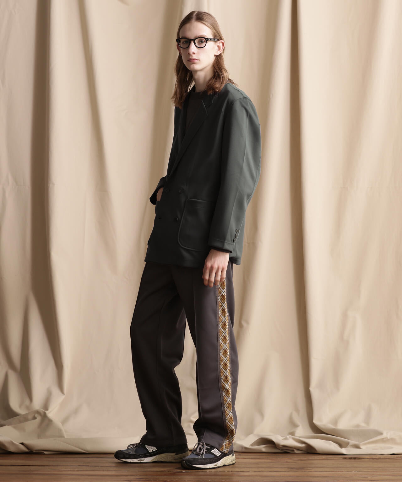 DOUBLE BREAST JERSEY JACKET/ダブルブレスト ジャージジャケット