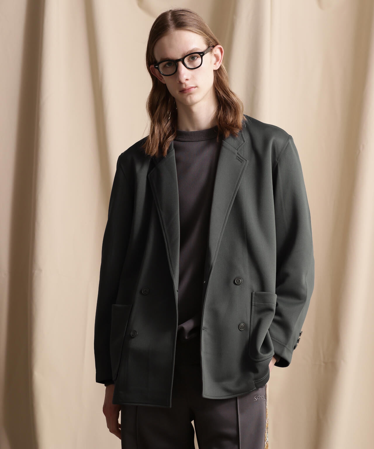 DOUBLE BREAST JERSEY JACKET/ダブルブレスト ジャージジャケット