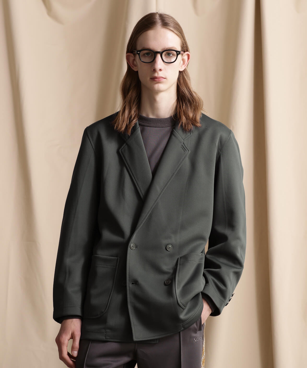 DOUBLE BREAST JERSEY JACKET/ダブルブレスト ジャージジャケット