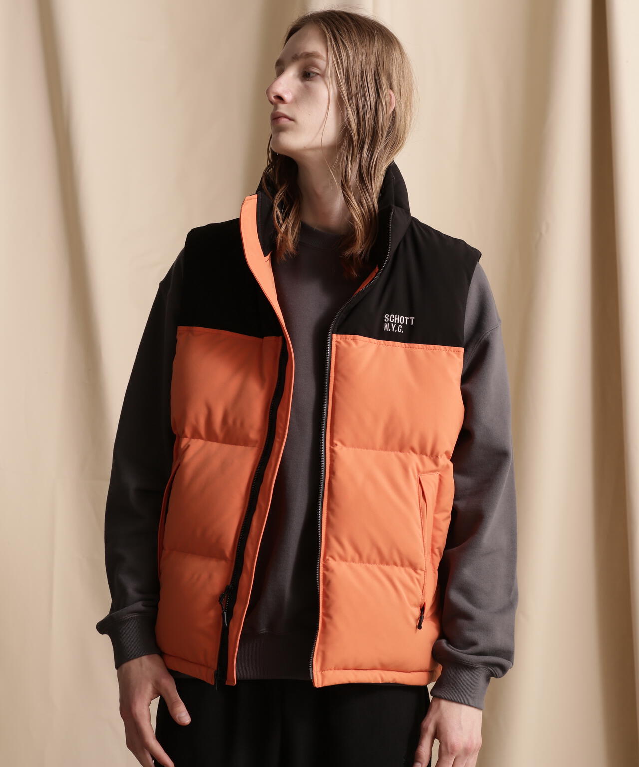 2WAY 2TONE DOWN JACKET/2ウェイ 2トーン ダウンジャケット