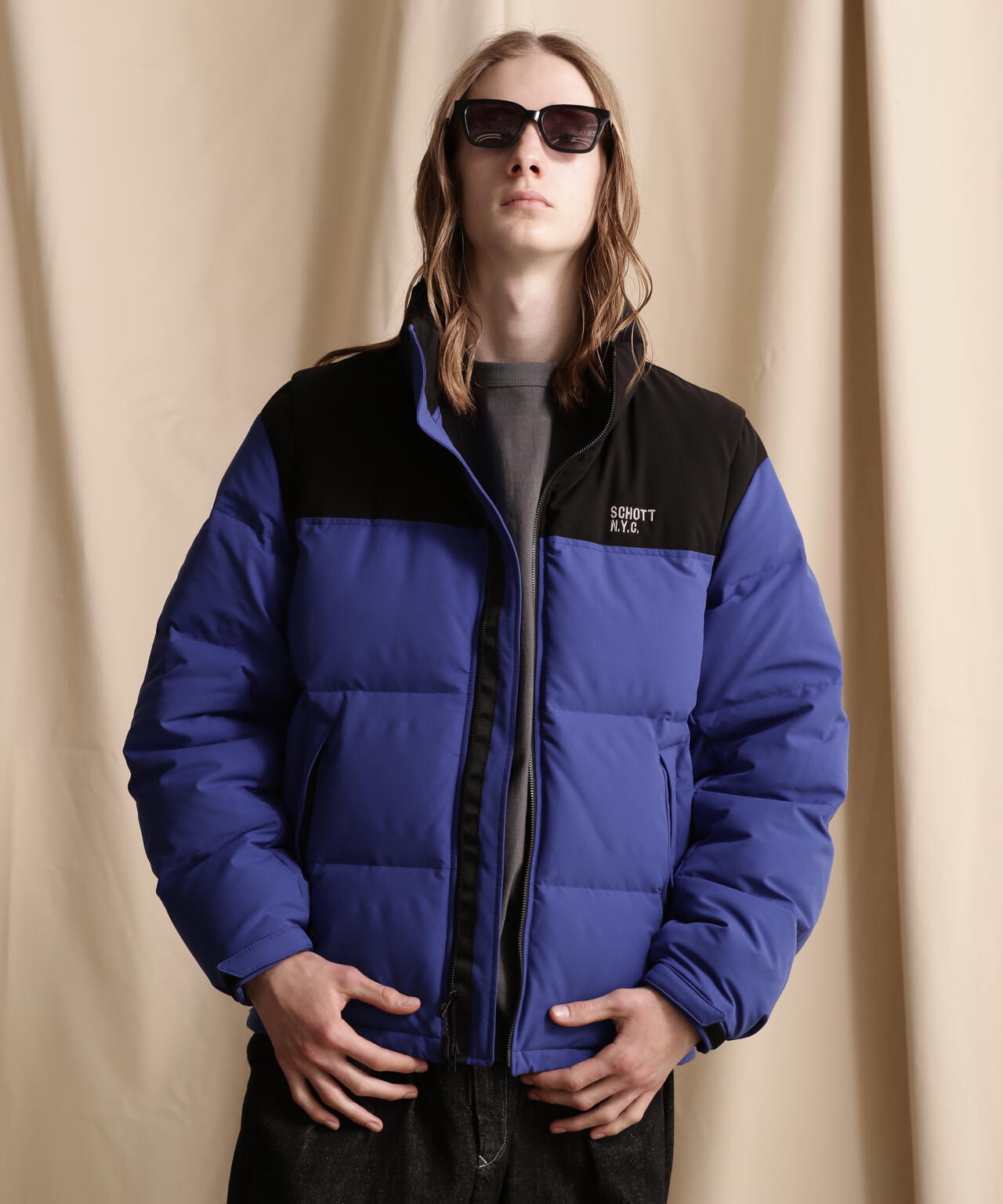 2WAY 2TONE DOWN JACKET/2ウェイ 2トーン ダウンジャケット