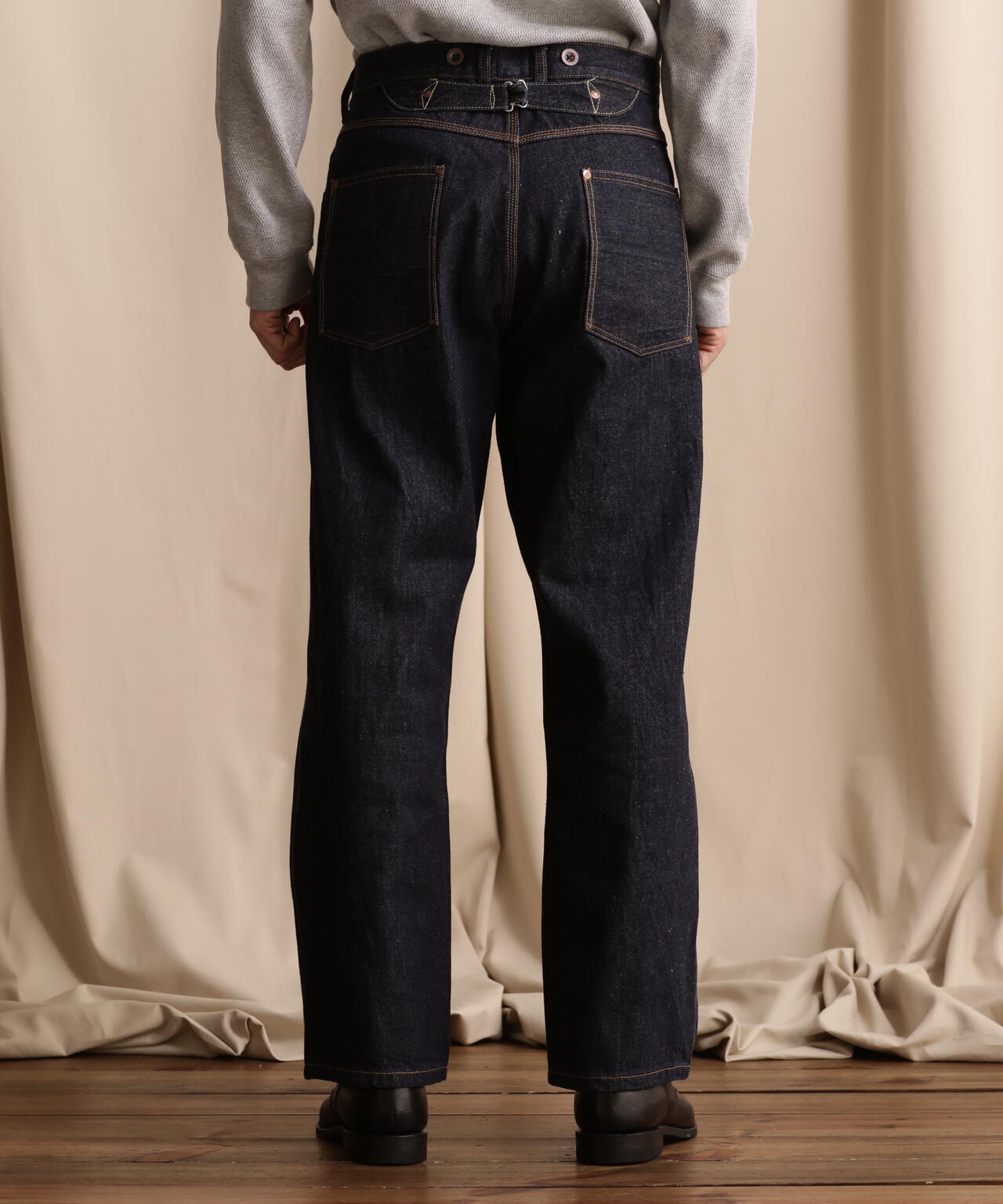 【直営限定】WIDE GRIDE DENIM PANTS/ワイドシルエットデニム