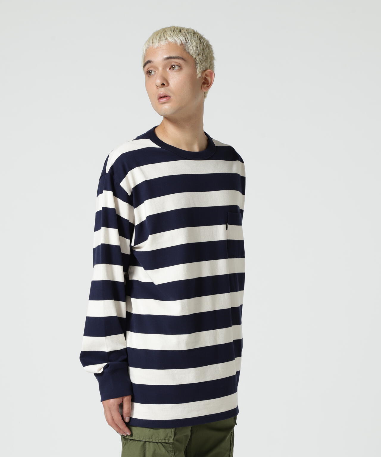 WIDE BORDER POCKET T-SHIRT/ワイドボーダー ポケットTシャツ