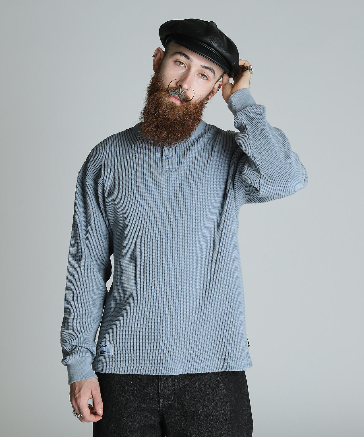 THERMAL PIGMENT O/D HENRY NECK T-SHIRT