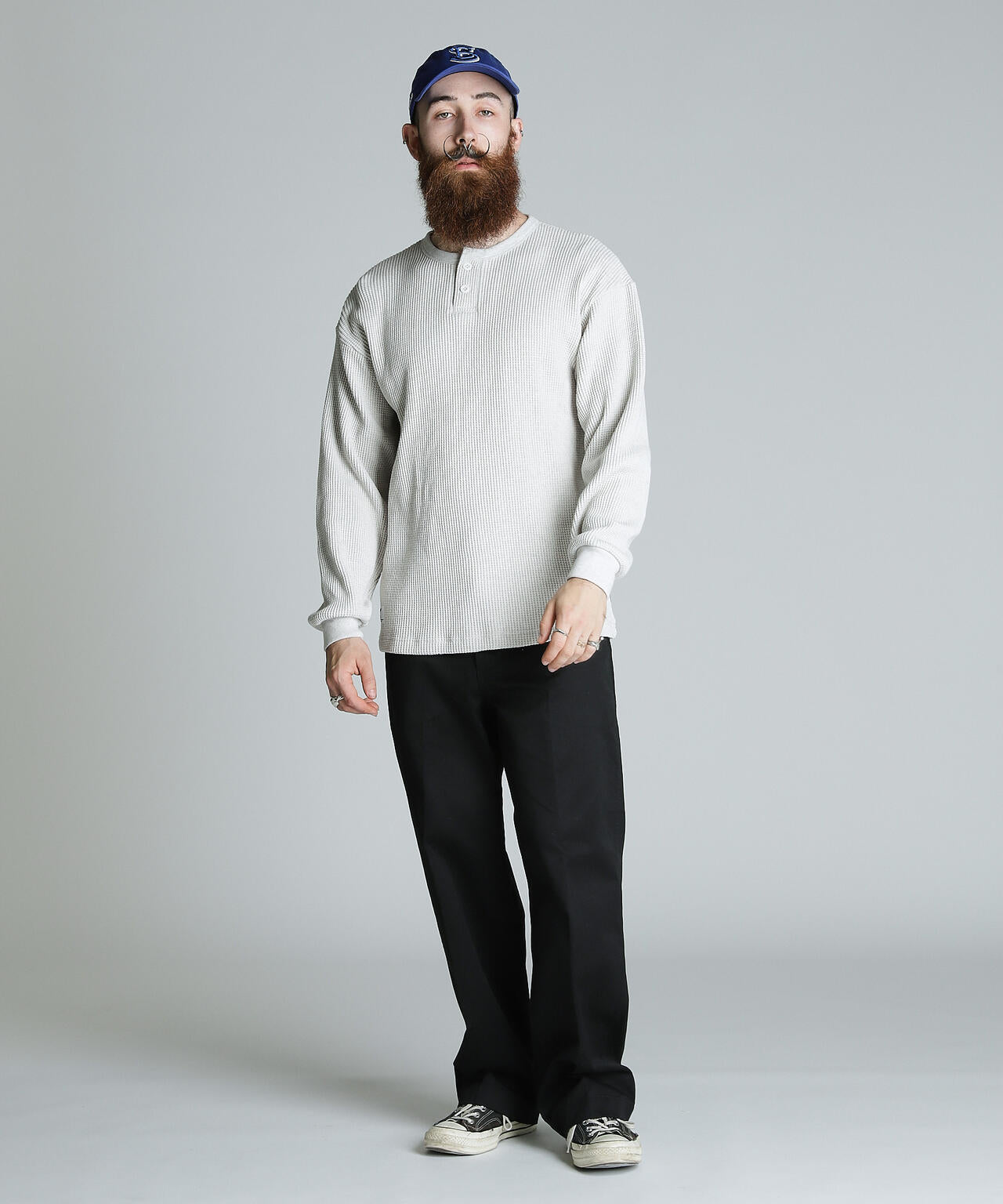 THERMAL PIGMENT O/D HENRY NECK T-SHIRT