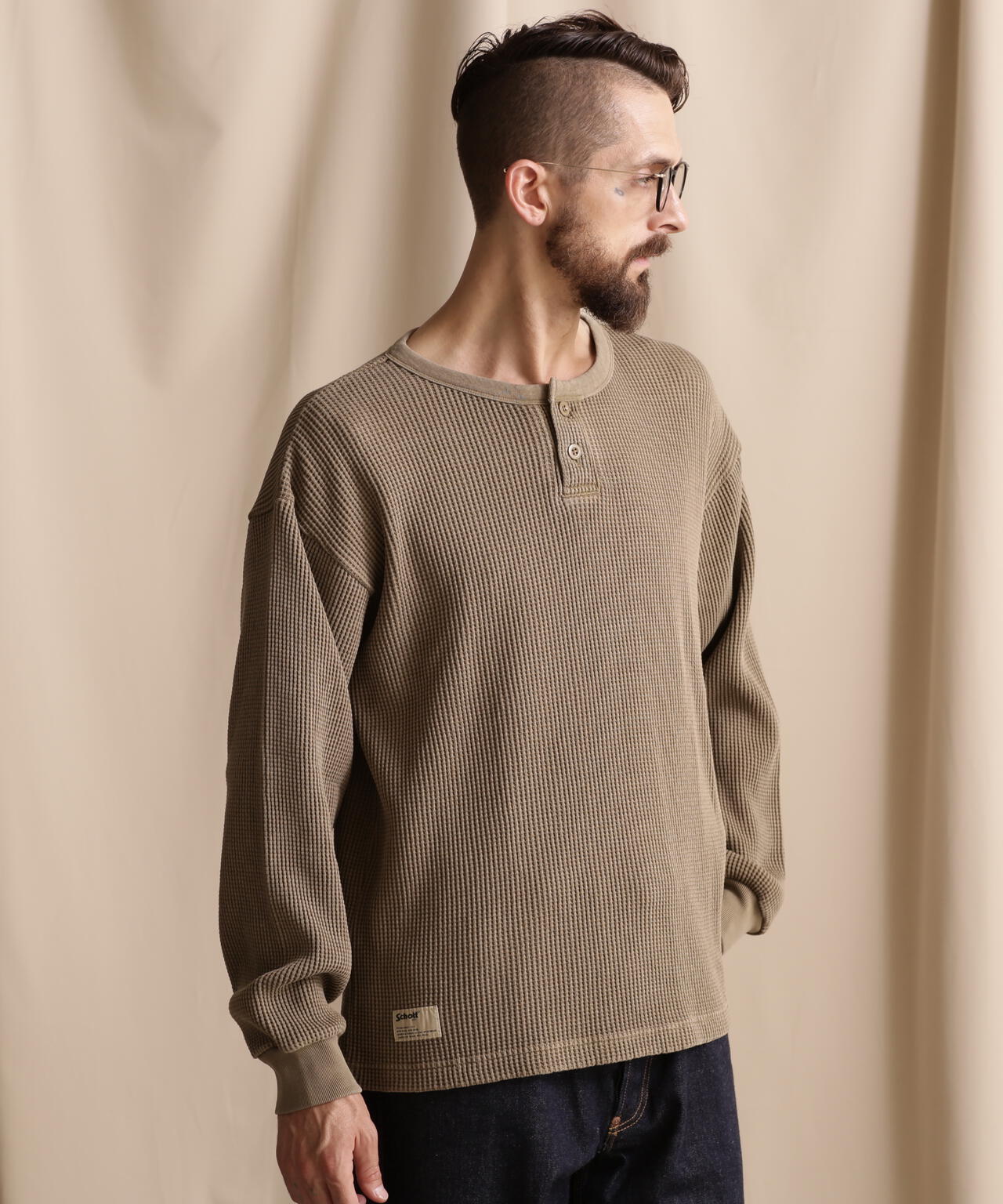 THERMAL PIGMENT O/D HENRY NECK T-SHIRT