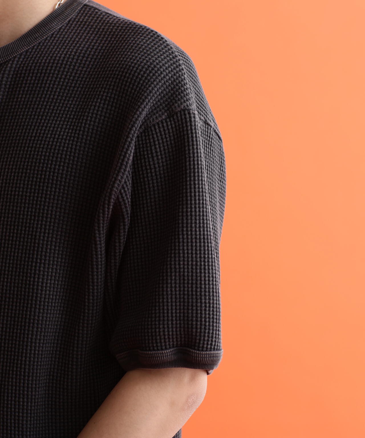 THERMAL PIGMENT O/D HENLEY NECK T-SHIRT/サーマル オーバーダイ ヘンリーネック Tシャツ
