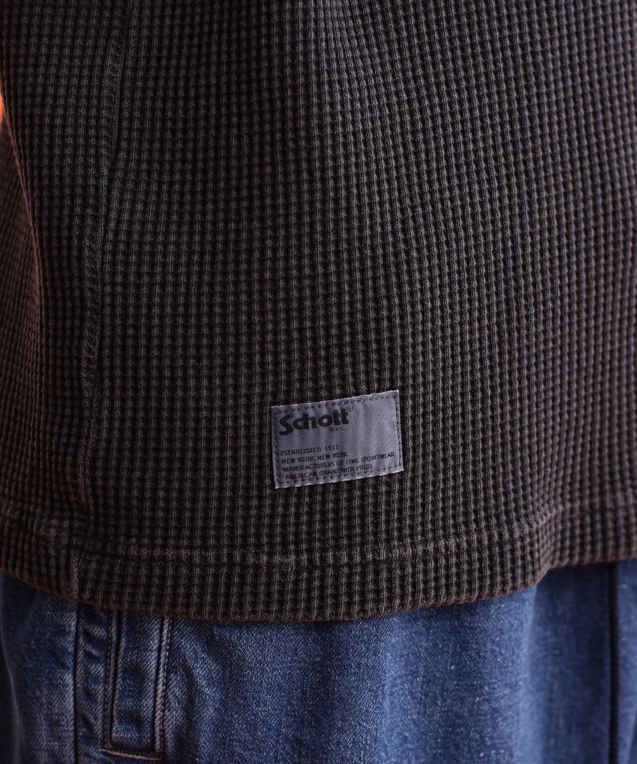 THERMAL PIGMENT O/D HENLEY NECK T-SHIRT/サーマル オーバーダイ ヘンリーネック Tシャツ
