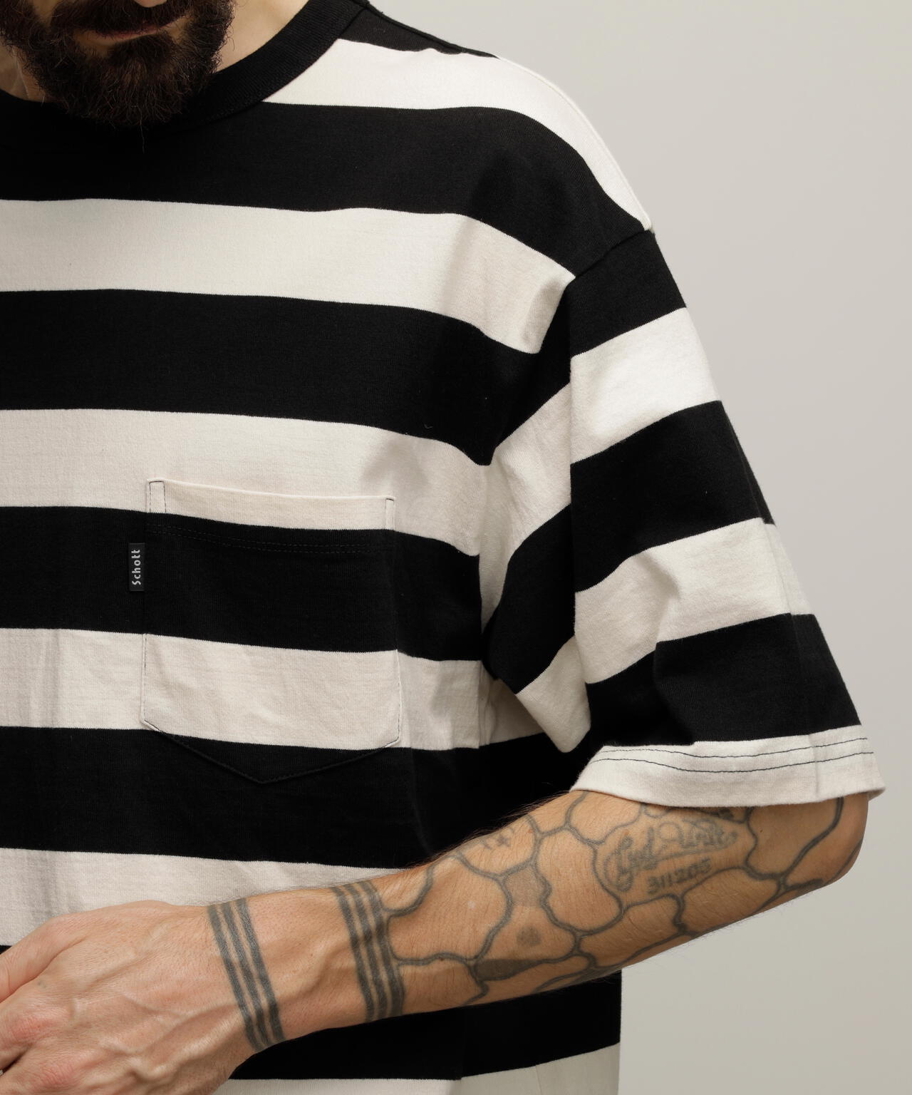 WIDE BORDER POCKET T-SHIRT/ワイドボーダー ポケットTシャツ