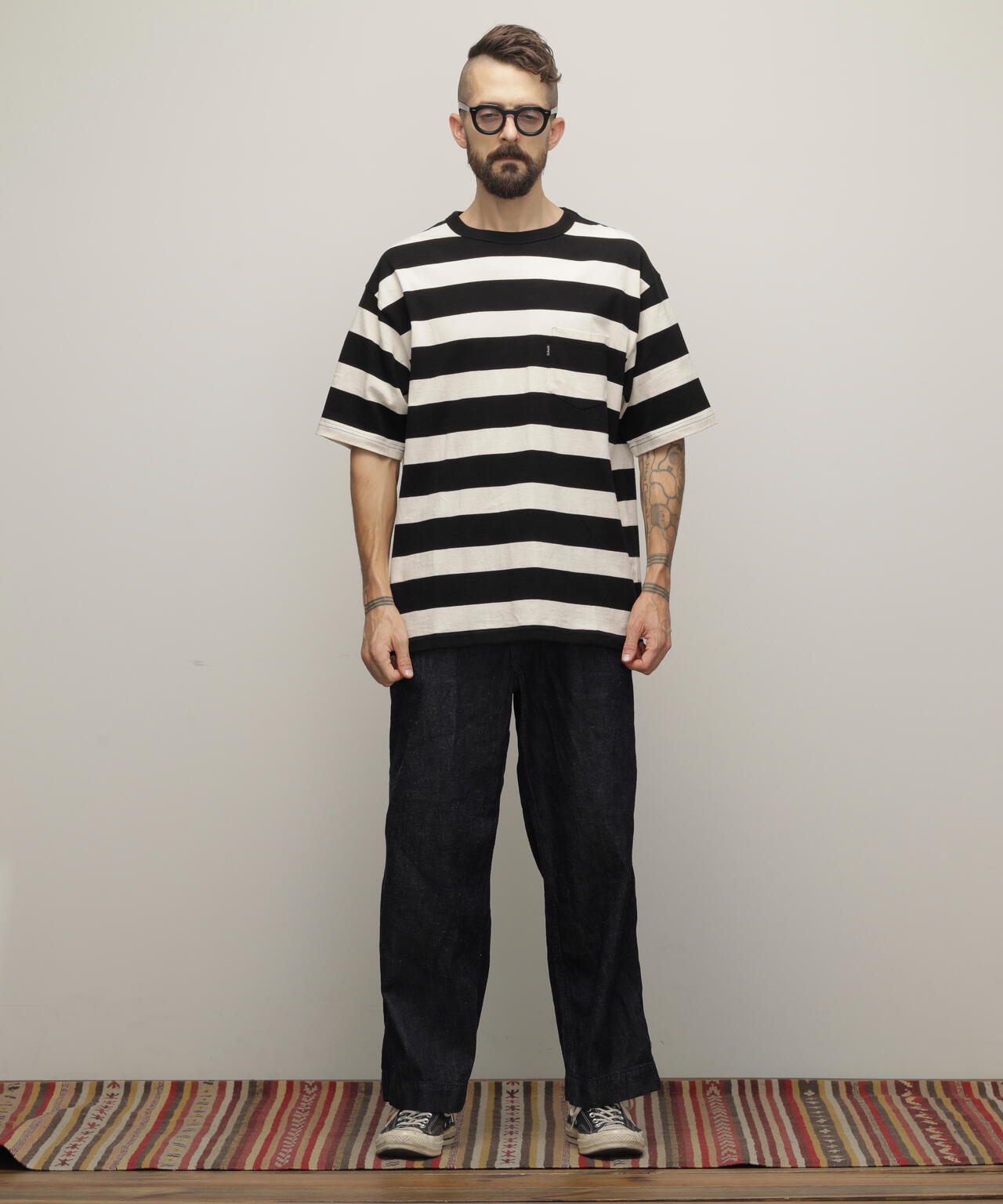 WIDE BORDER POCKET T-SHIRT/ワイドボーダー ポケットTシャツ