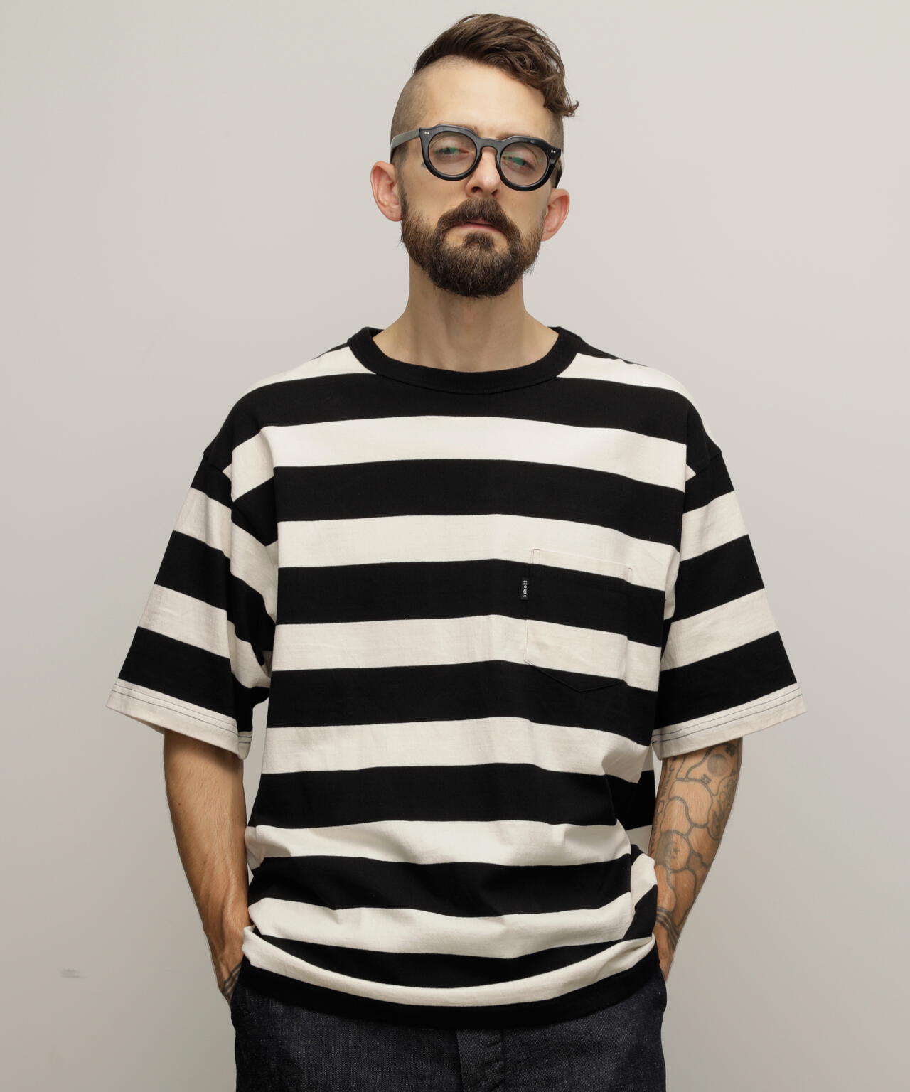 WIDE BORDER POCKET T-SHIRT/ワイドボーダー ポケットTシャツ