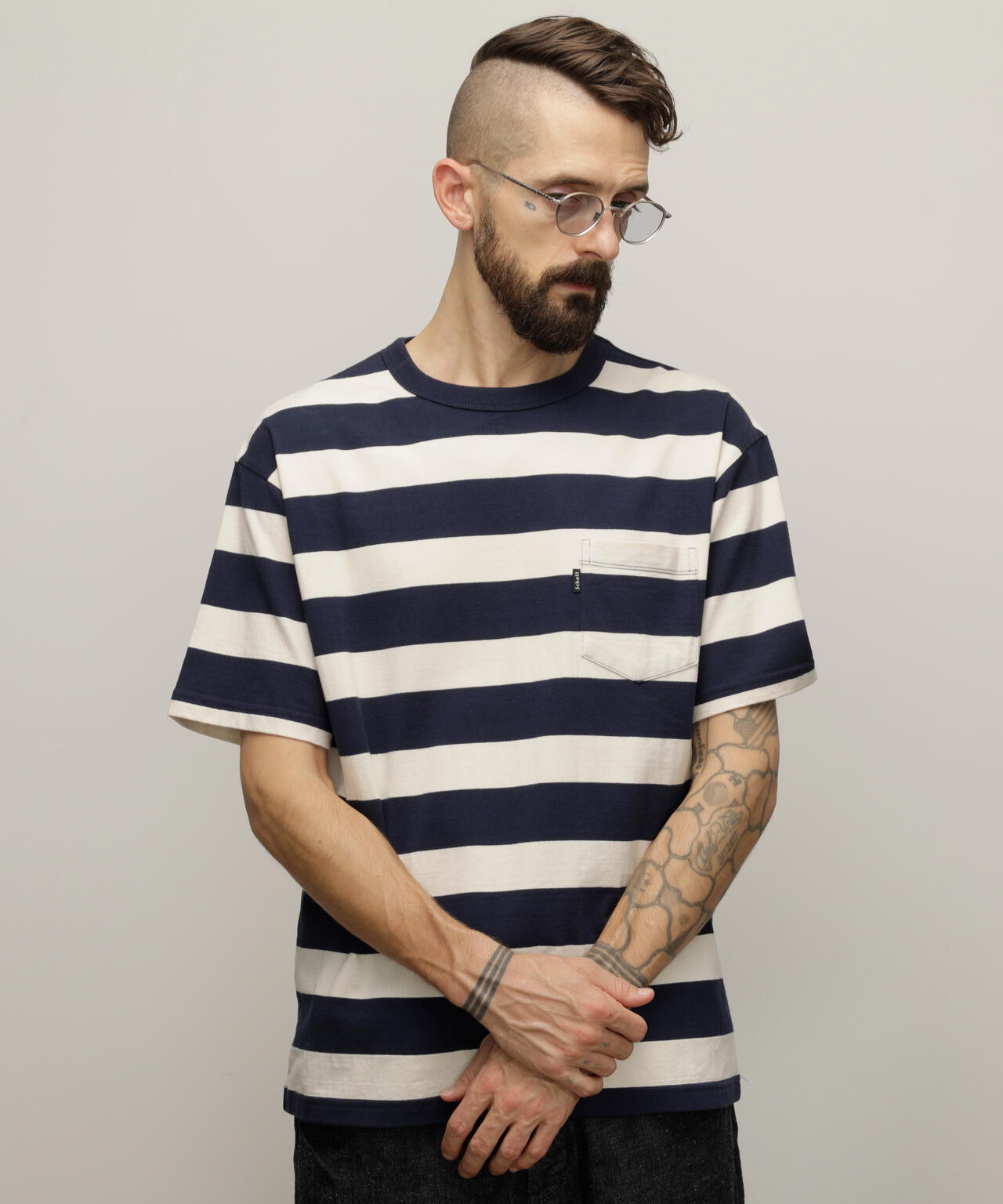 WIDE BORDER POCKET T-SHIRT/ワイドボーダー ポケットTシャツ