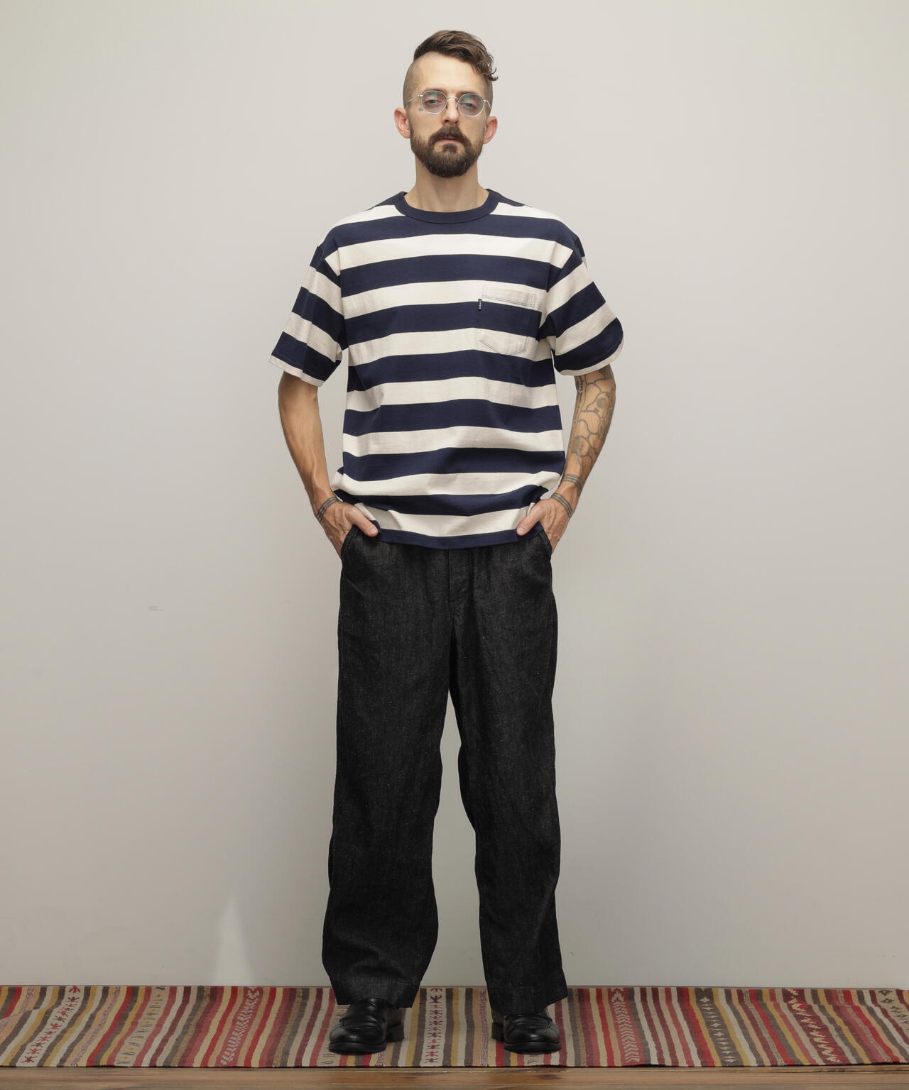 WIDE BORDER POCKET T-SHIRT/ワイドボーダー ポケットTシャツ