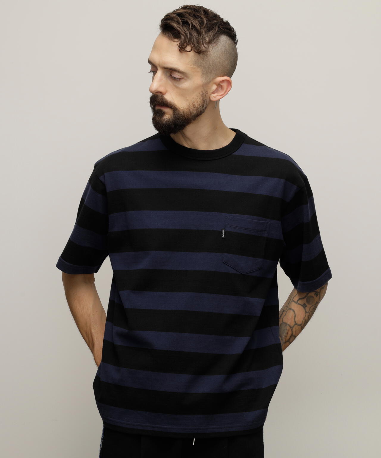 WIDE BORDER POCKET T-SHIRT/ワイドボーダー ポケットTシャツ