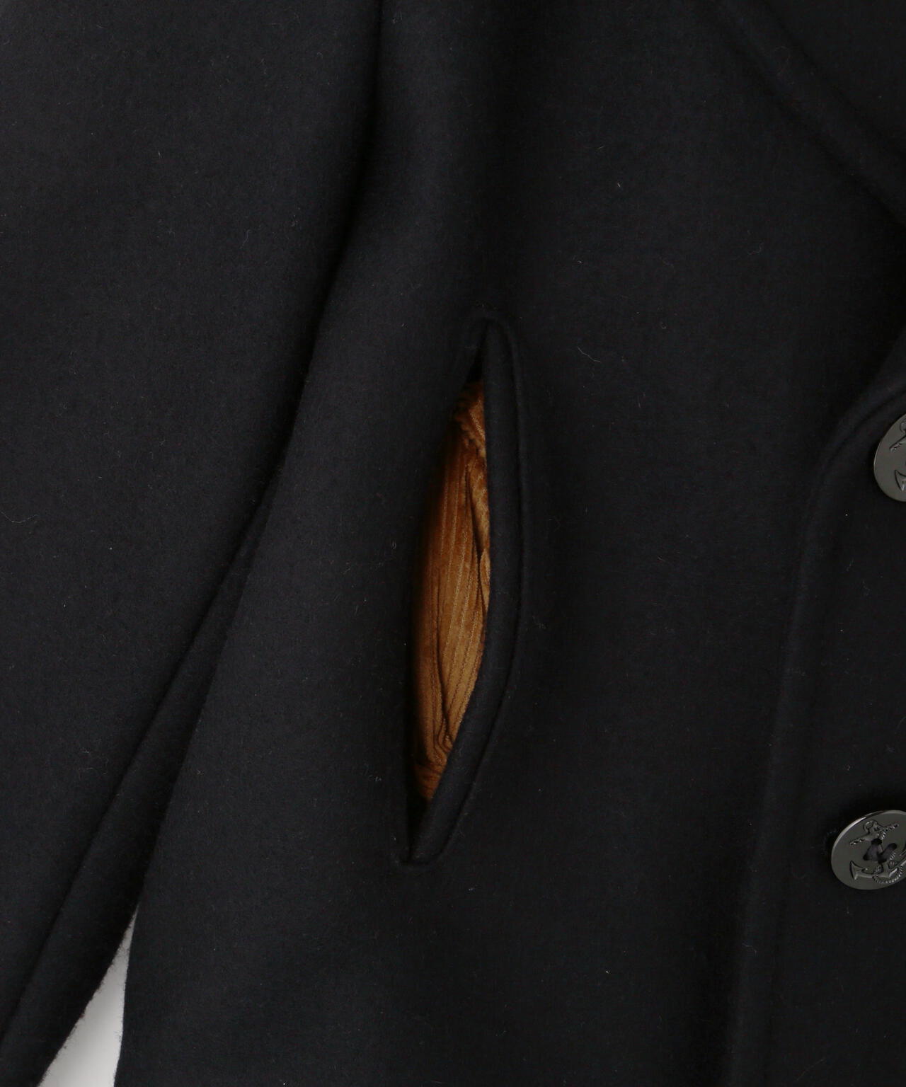 714US LONG MELTON PEACOAT/ロング メルトン ピーコート