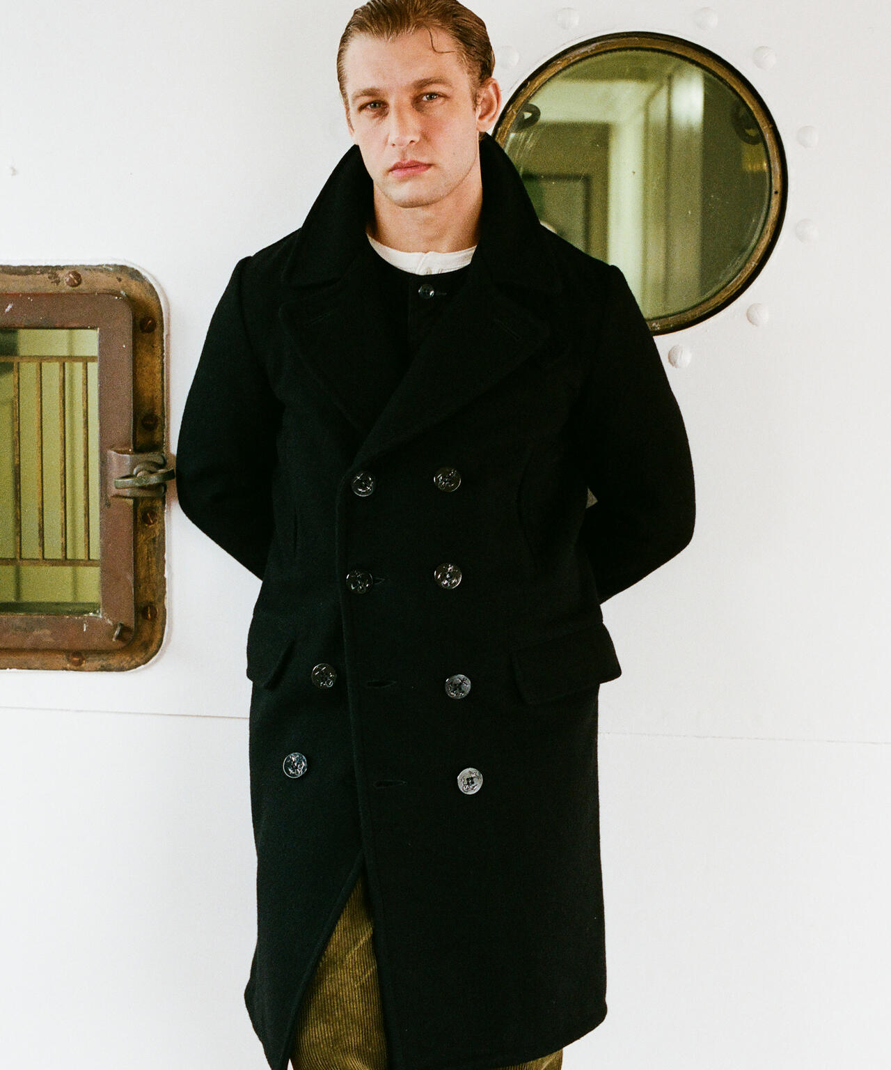 714US LONG MELTON PEACOAT/ロング メルトン ピーコート