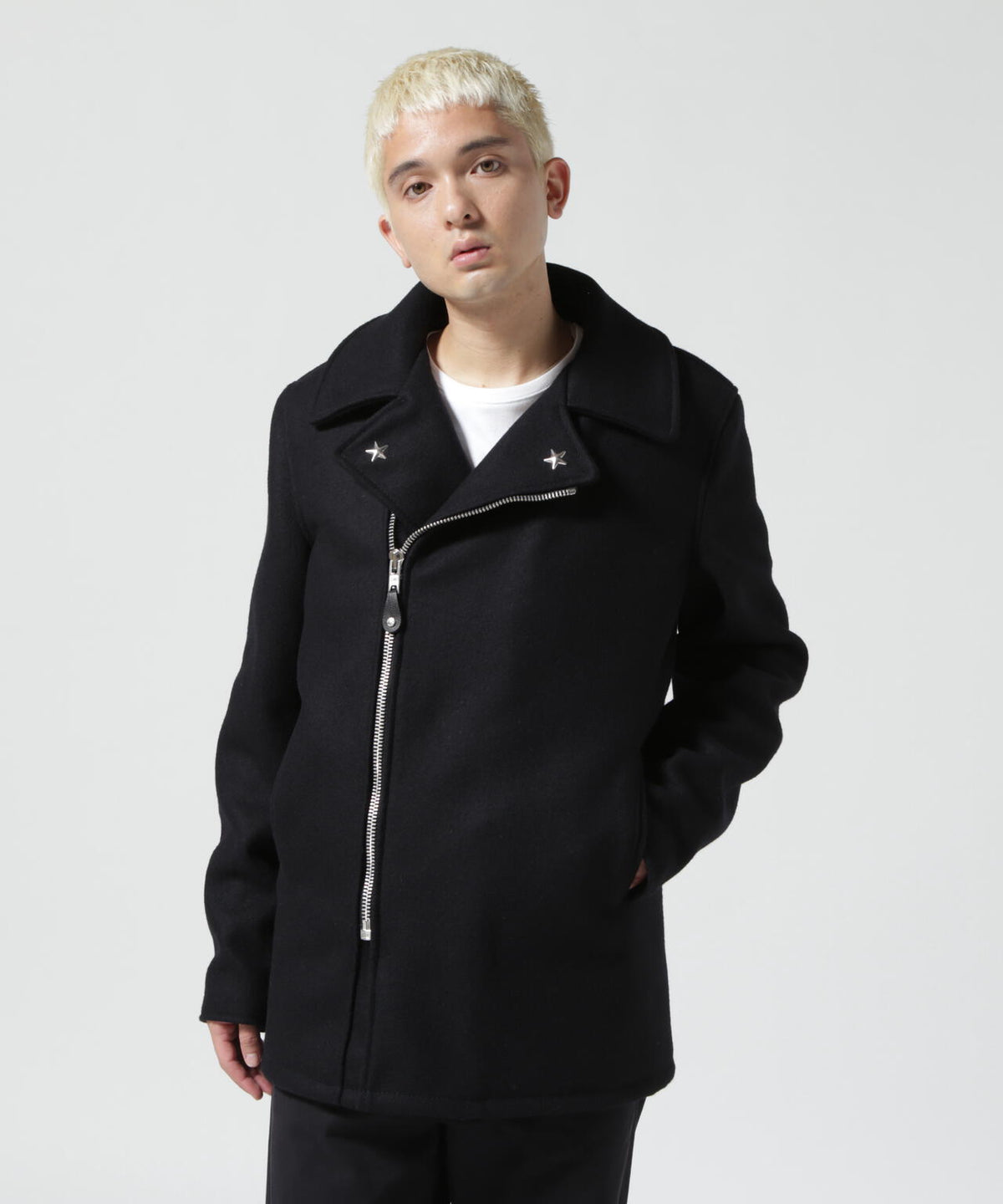 766US MELTON ZIP UP P-COAT/メルトン ジップアップ ピーコート