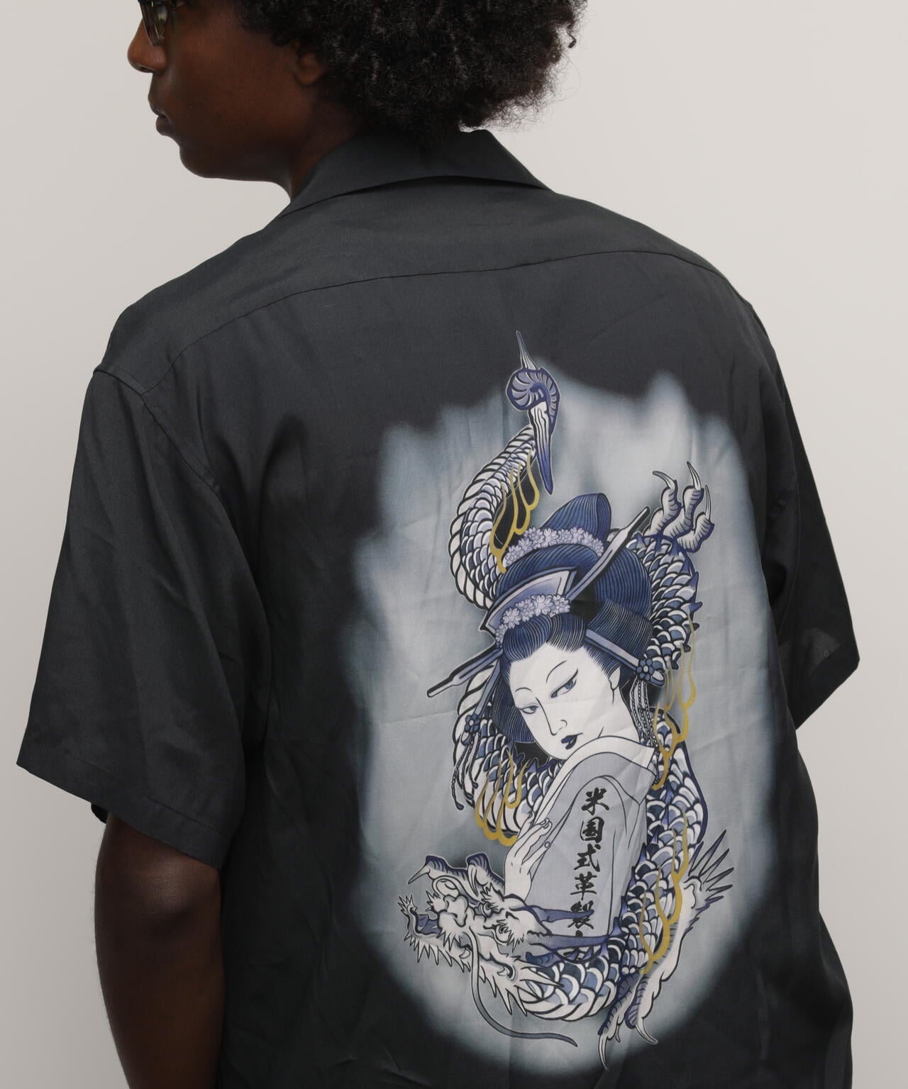RAYON SHIRT"LADY WITH THE DRAGON”/レーヨンシャツ 'レディ ウィズ ザ ドラゴン'
