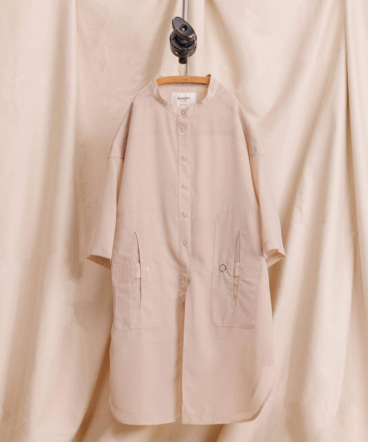 Women's/xRUMBLE RED/ランブルレッド/SLUB CHIFFON WORK POCKET SHIRT/スラブシフォン シャツ