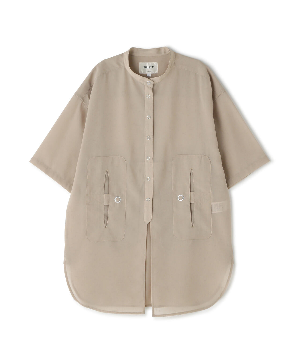 Women's/xRUMBLE RED/ランブルレッド/SLUB CHIFFON WORK POCKET SHIRT/スラブシフォン シャツ