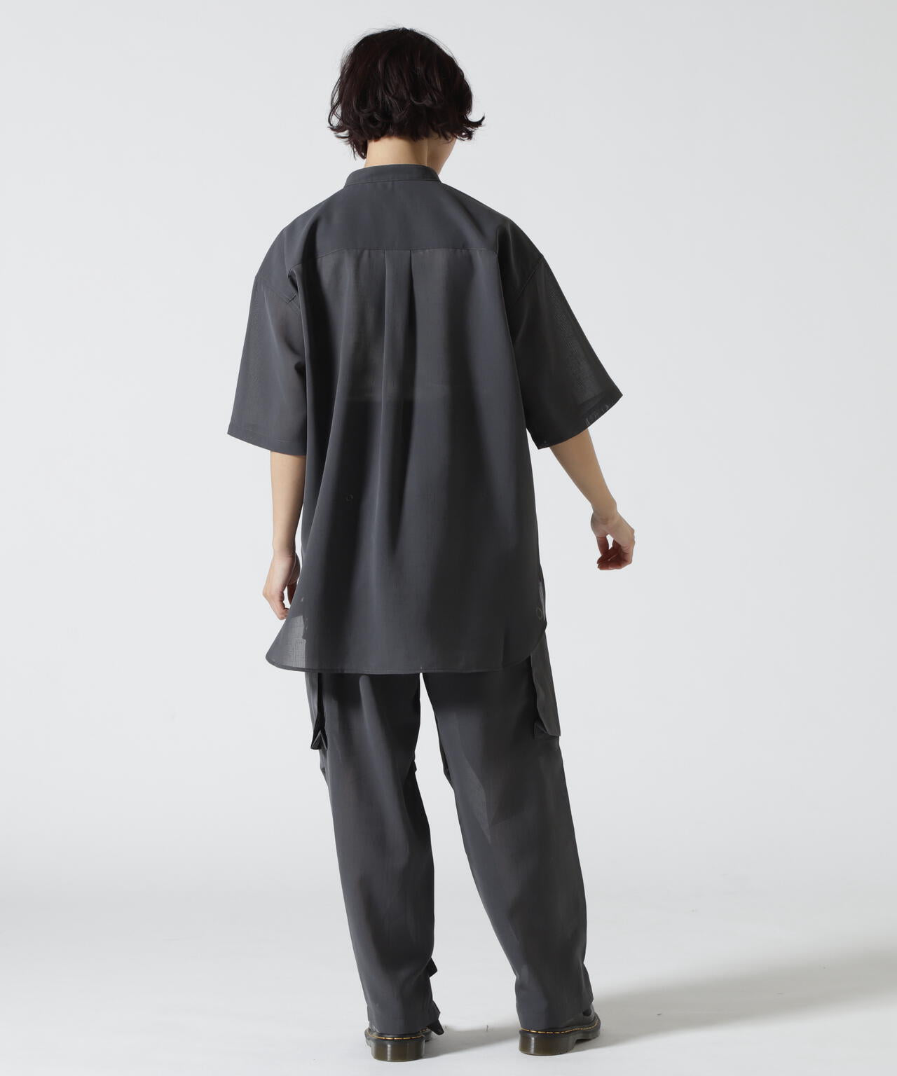 Women's/xRUMBLE RED/ランブルレッド/SLUB CHIFFON WORK POCKET SHIRT/スラブシフォン シャツ