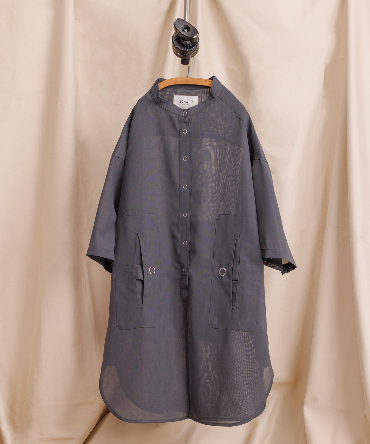 Women's/xRUMBLE RED/ランブルレッド/SLUB CHIFFON WORK POCKET SHIRT/スラブシフォン シャツ