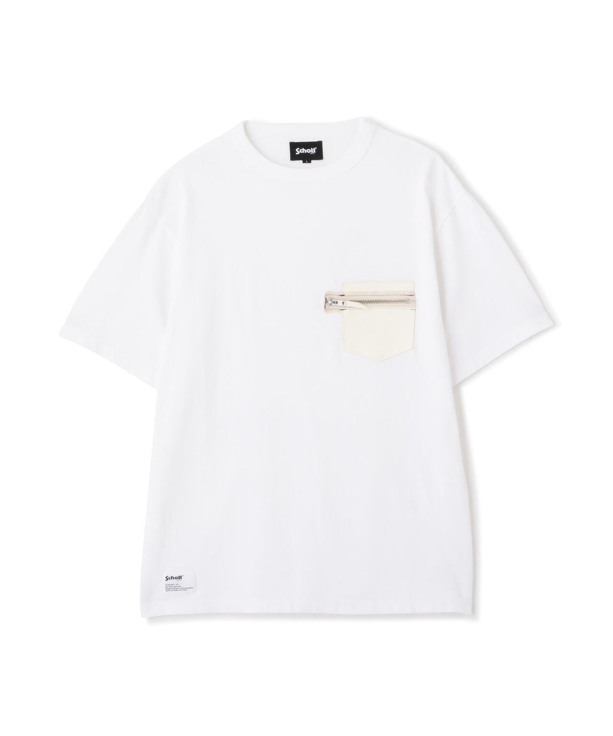 T-SHIRT CUSTOM ZIP LEATHER PKT/カスタムジップ レザーポケット Tシャツ