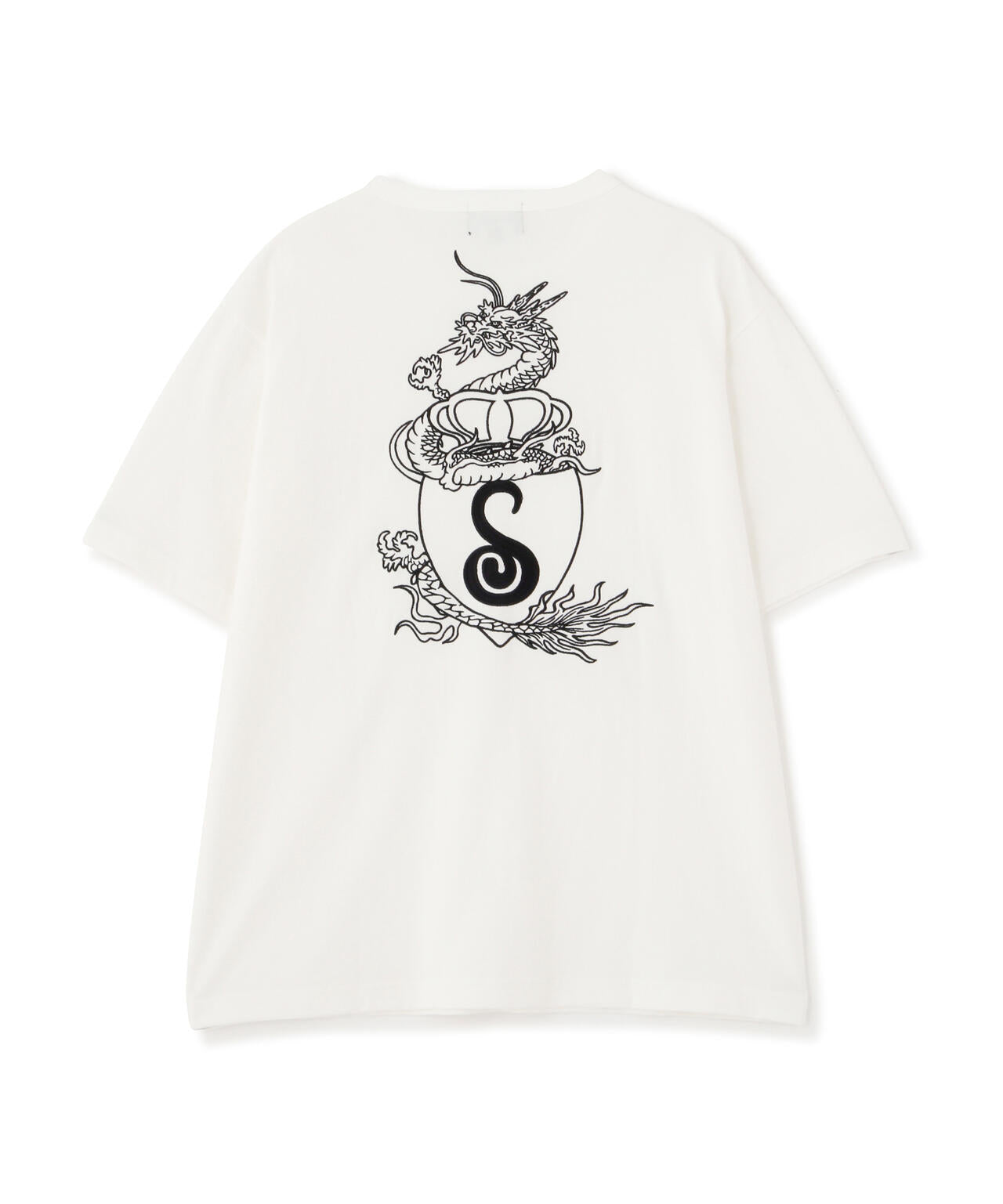HENLEY TーSHIRT "CREST DRAGON EMB"/刺繍ヘンリーTシャツ "クレスト ドラゴン"