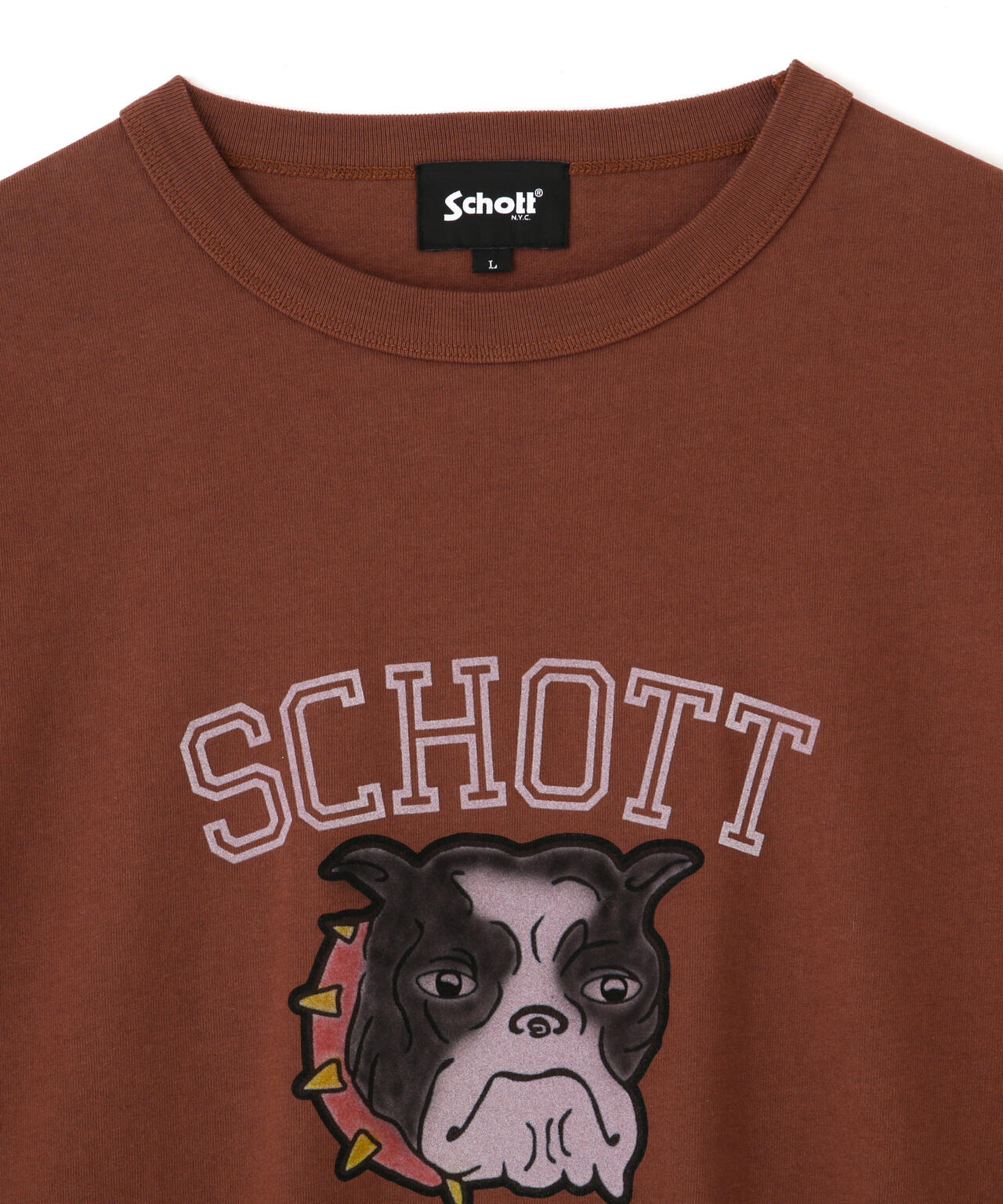 COLOR FLOCKY BULLDOG LS T-SHIRT/カラーフロッキー ブルドッグ LS Tシャツ