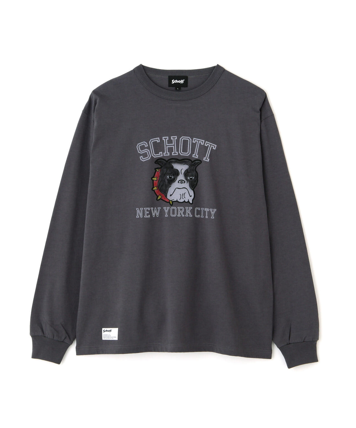 COLOR FLOCKY BULLDOG LS T-SHIRT/カラーフロッキー ブルドッグ LS Tシャツ