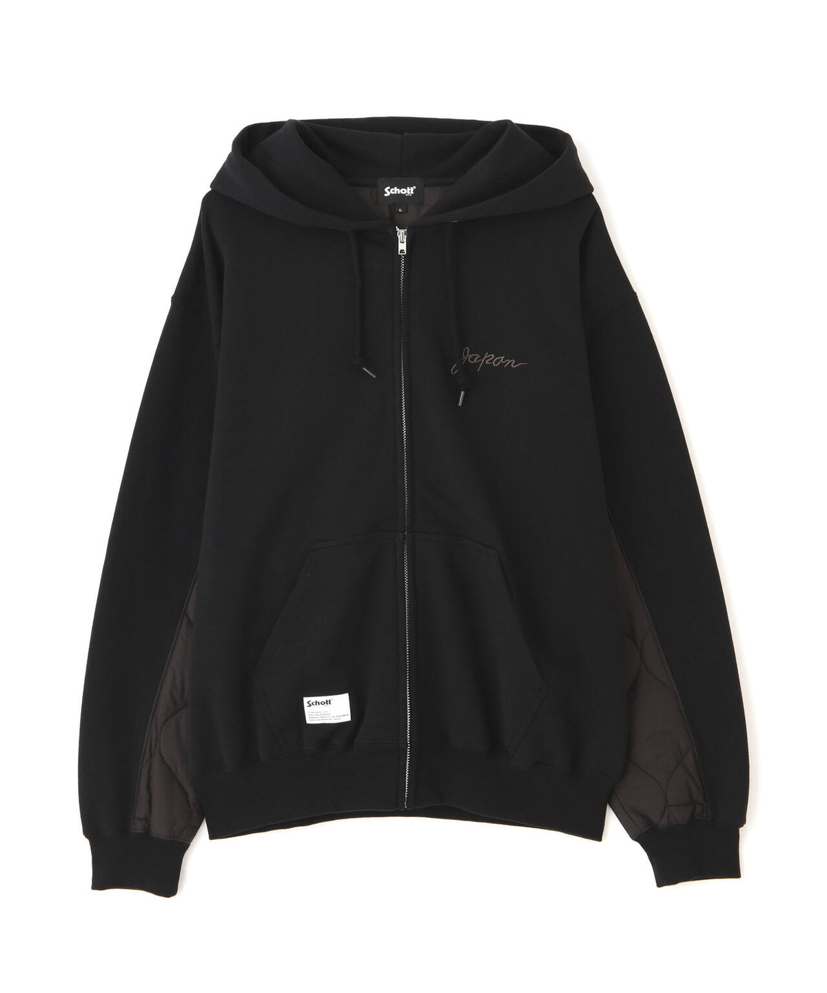 LADY WITH DRAGON QUILTED COMBI. ZIP HOOD/レディ ウィズ ドラゴン キルティング コンビ パーカー