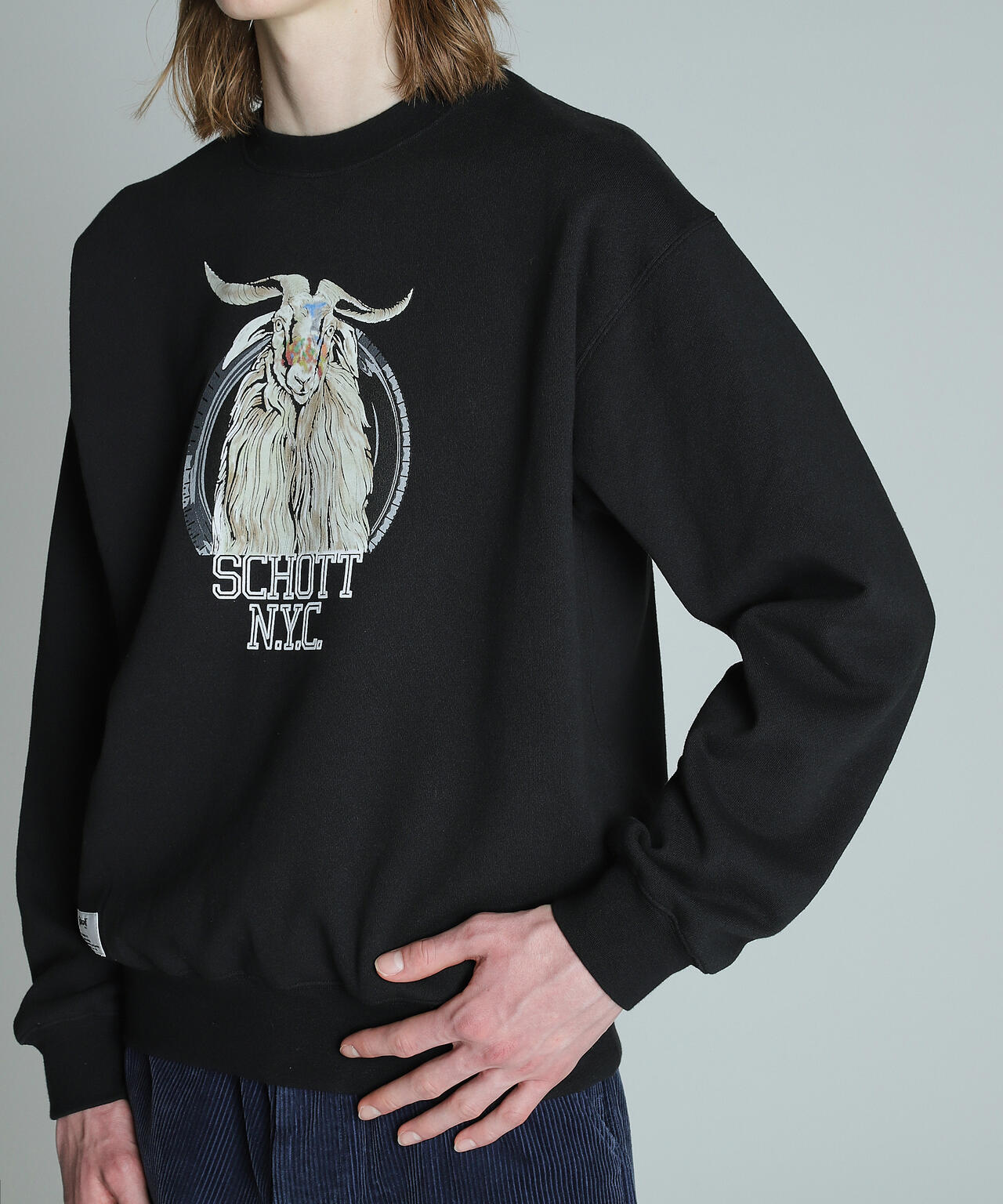 COLOR FLOCKY GOAT CREW SWEAT/カラーフロッキー ゴート クルースウェット