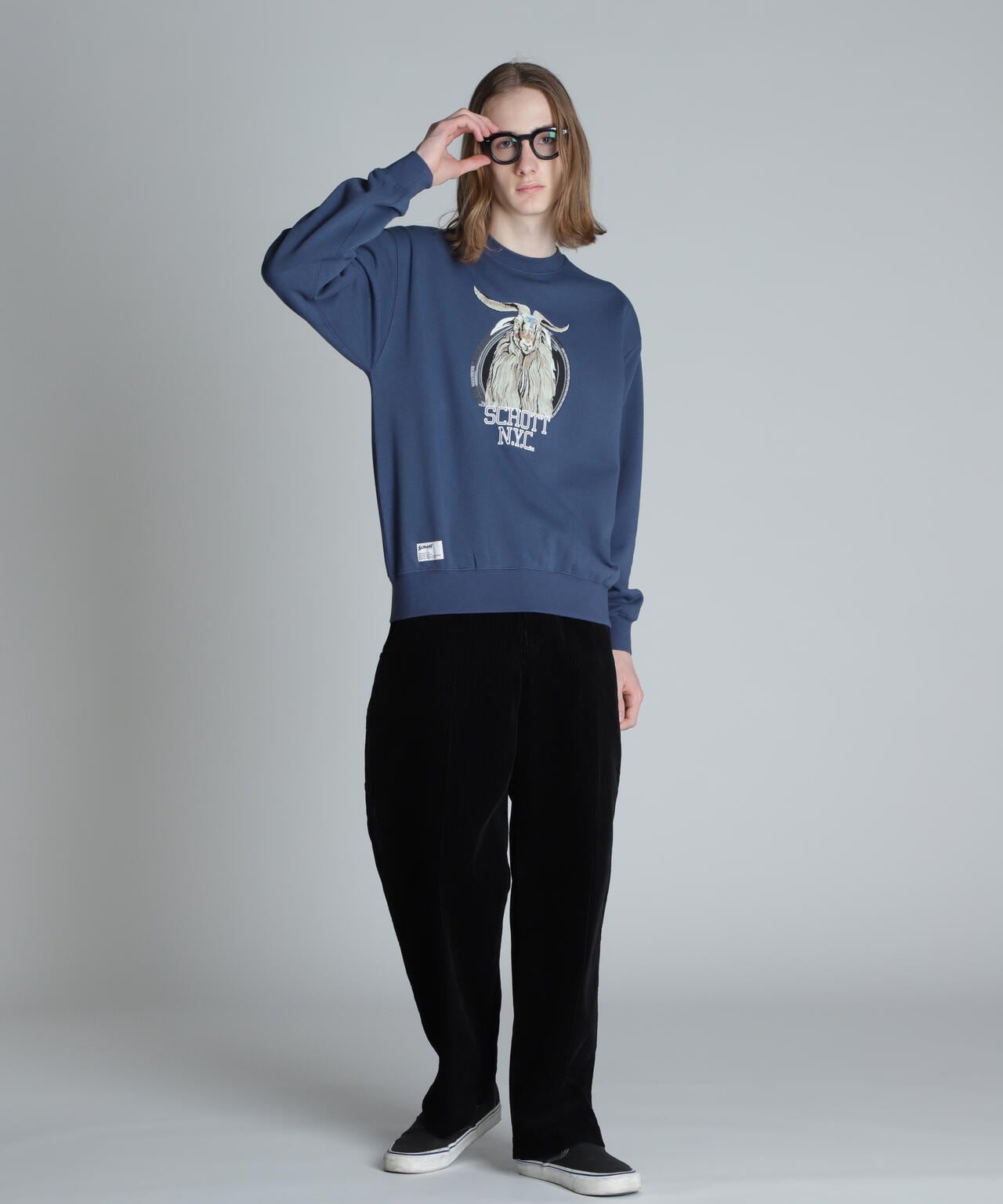 COLOR FLOCKY GOAT CREW SWEAT/カラーフロッキー ゴート クルースウェット