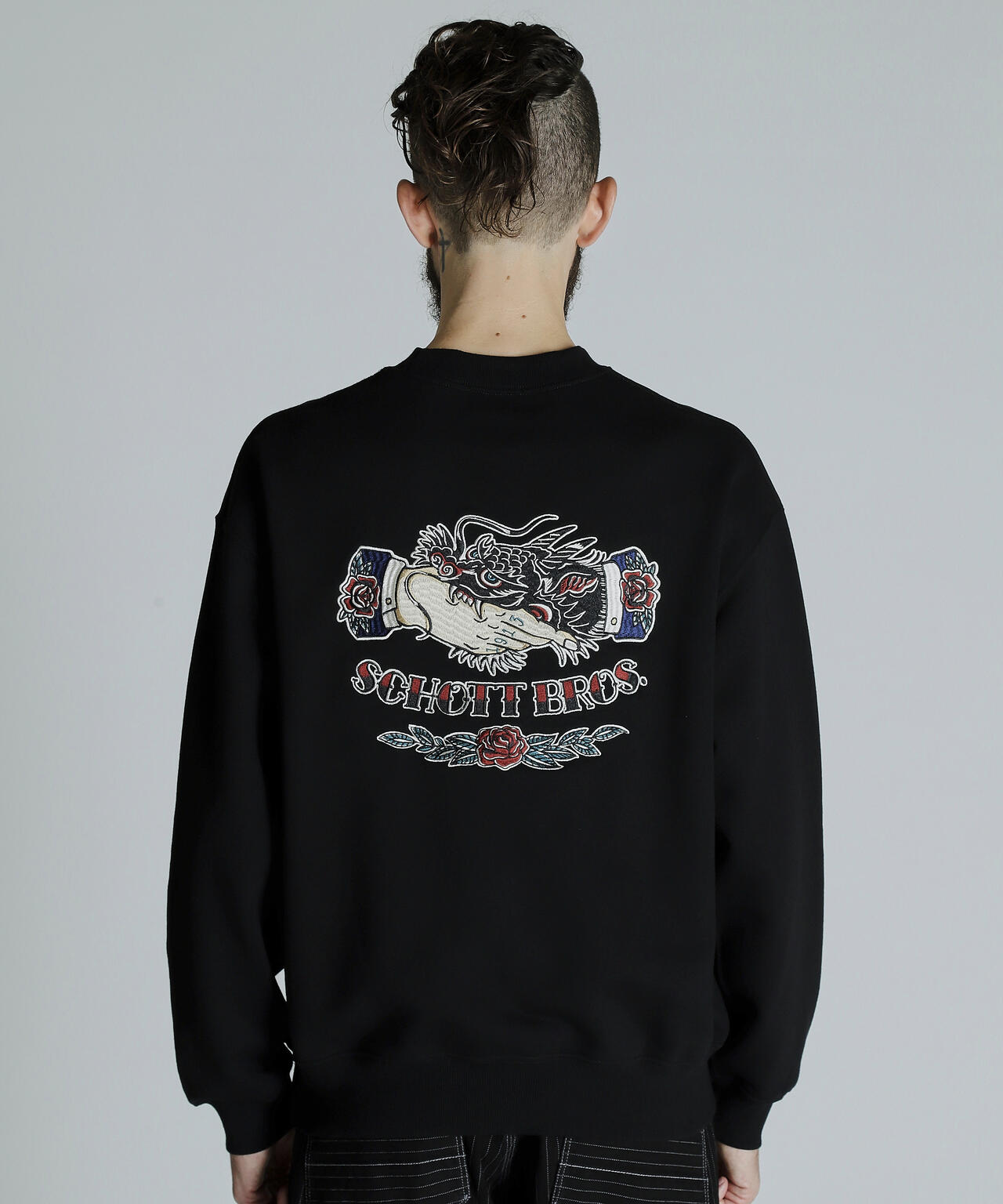CREW SWEAT SHAKE HAND DRAGON/クルースウェット シェイクハンドドラゴン