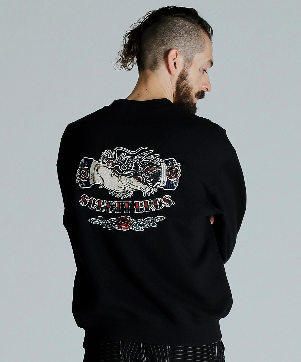CREW SWEAT SHAKE HAND DRAGON/クルースウェット シェイクハンドドラゴン