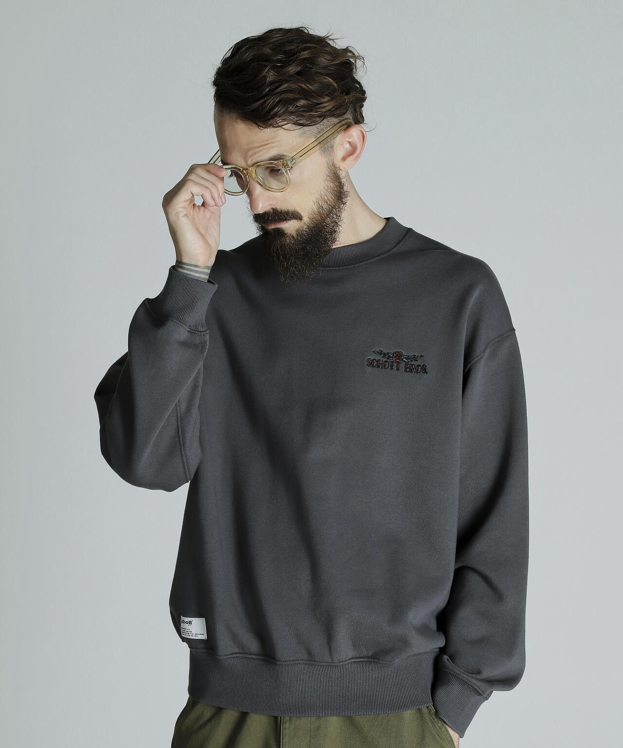 CREW SWEAT SHAKE HAND DRAGON/クルースウェット シェイクハンドドラゴン