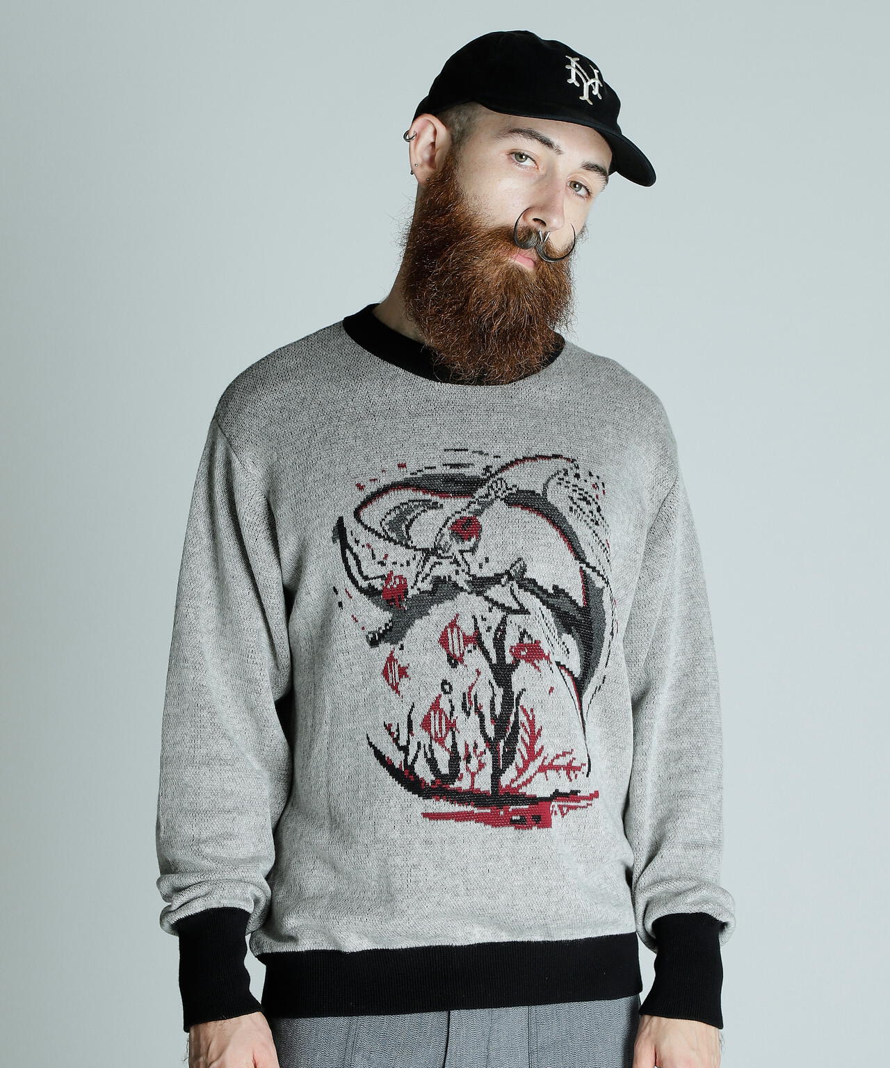 50S OVER SIZE KNIT SHARK/50's オーバーサイズニット シャーク