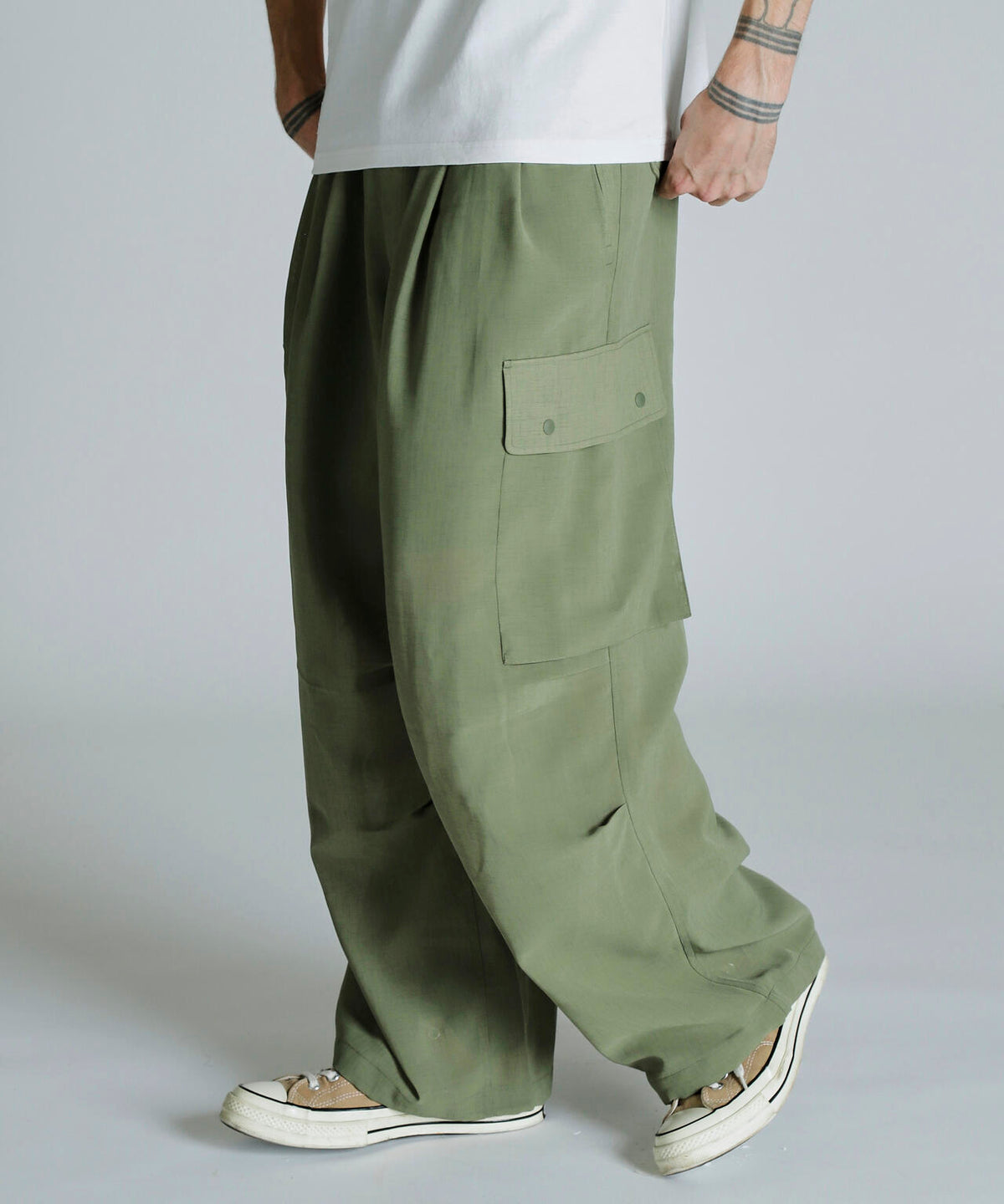 CHIFFON CARGO PANTS/シフォン カーゴパンツ