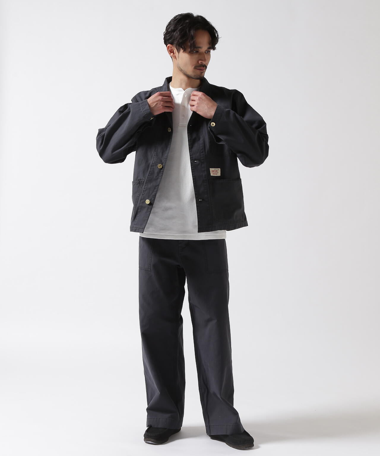BACK SATIN BAKER TROUSERS/バックサテン ベイカーパンツ