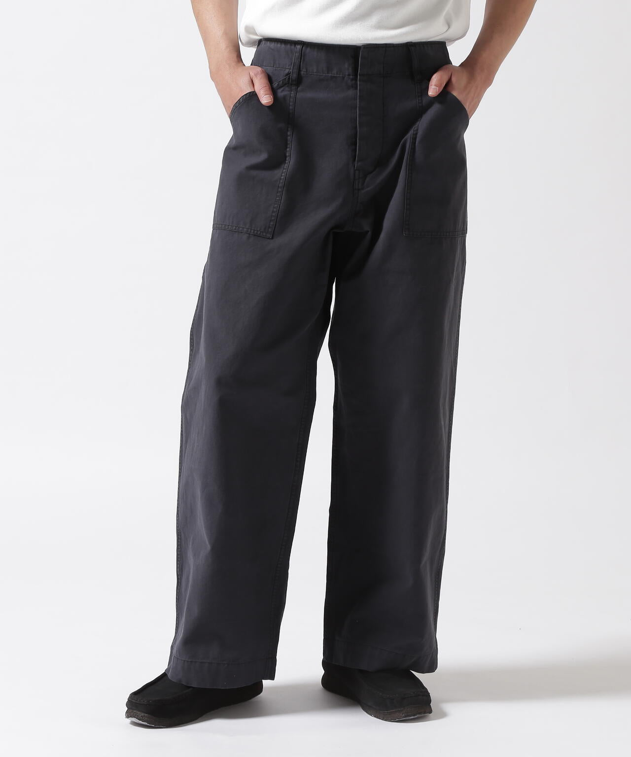 BACK SATIN BAKER TROUSERS/バックサテン ベイカーパンツ