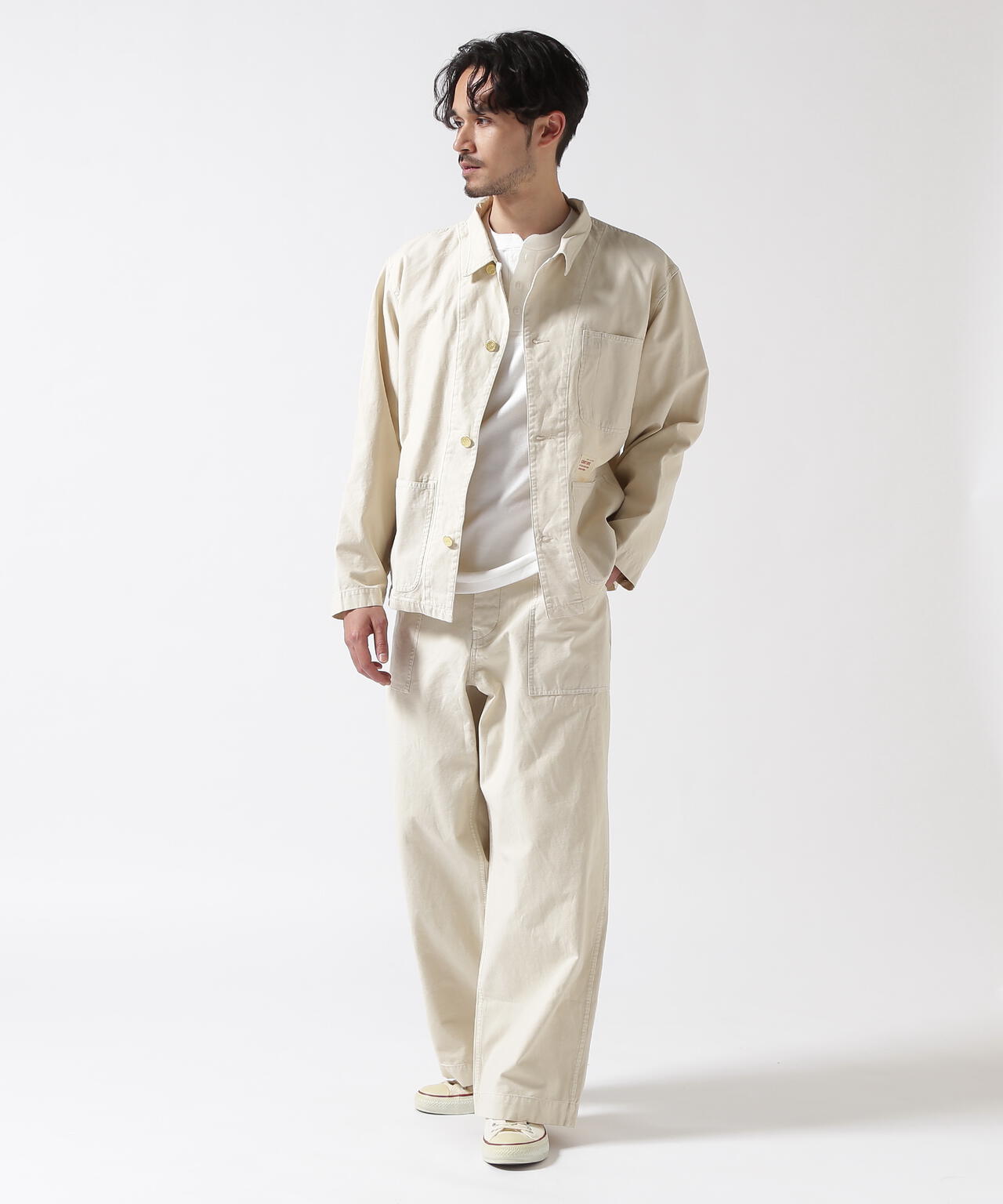 BACK SATIN BAKER TROUSERS/バックサテン ベイカーパンツ