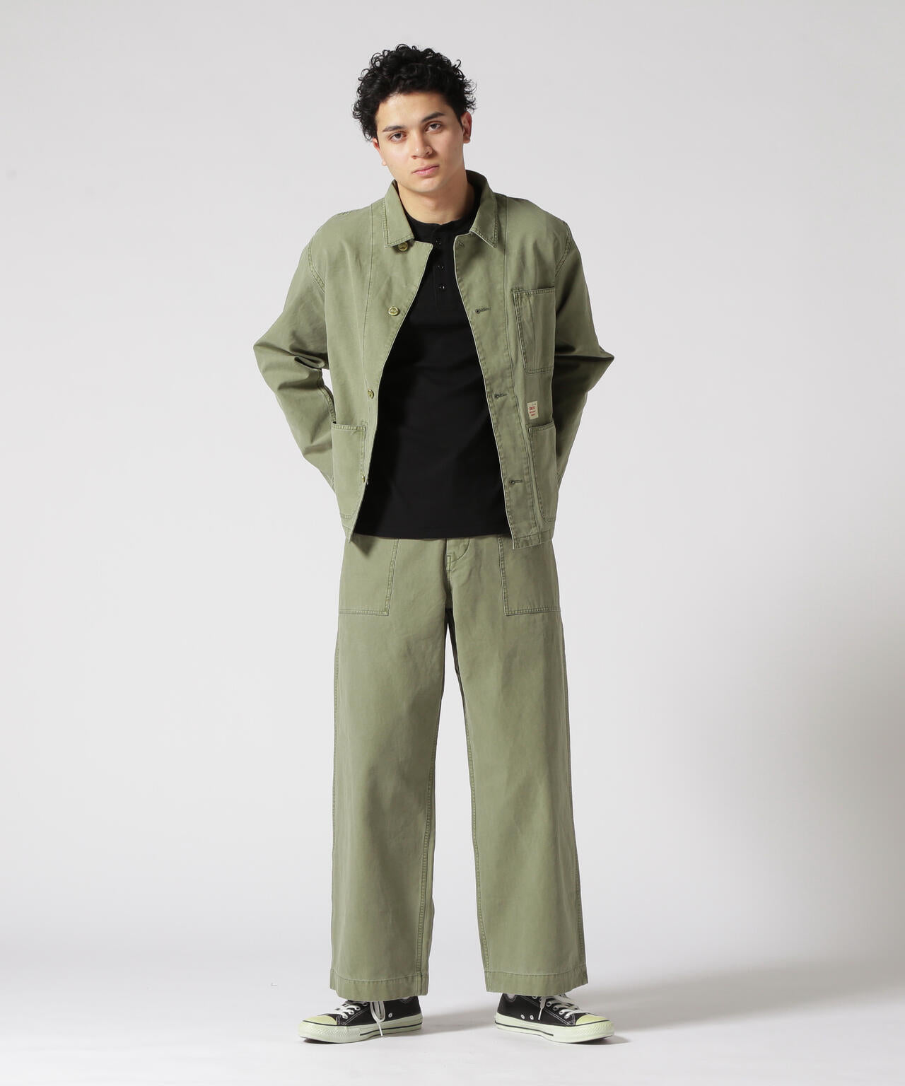 BACK SATIN BAKER TROUSERS/バックサテン ベイカーパンツ