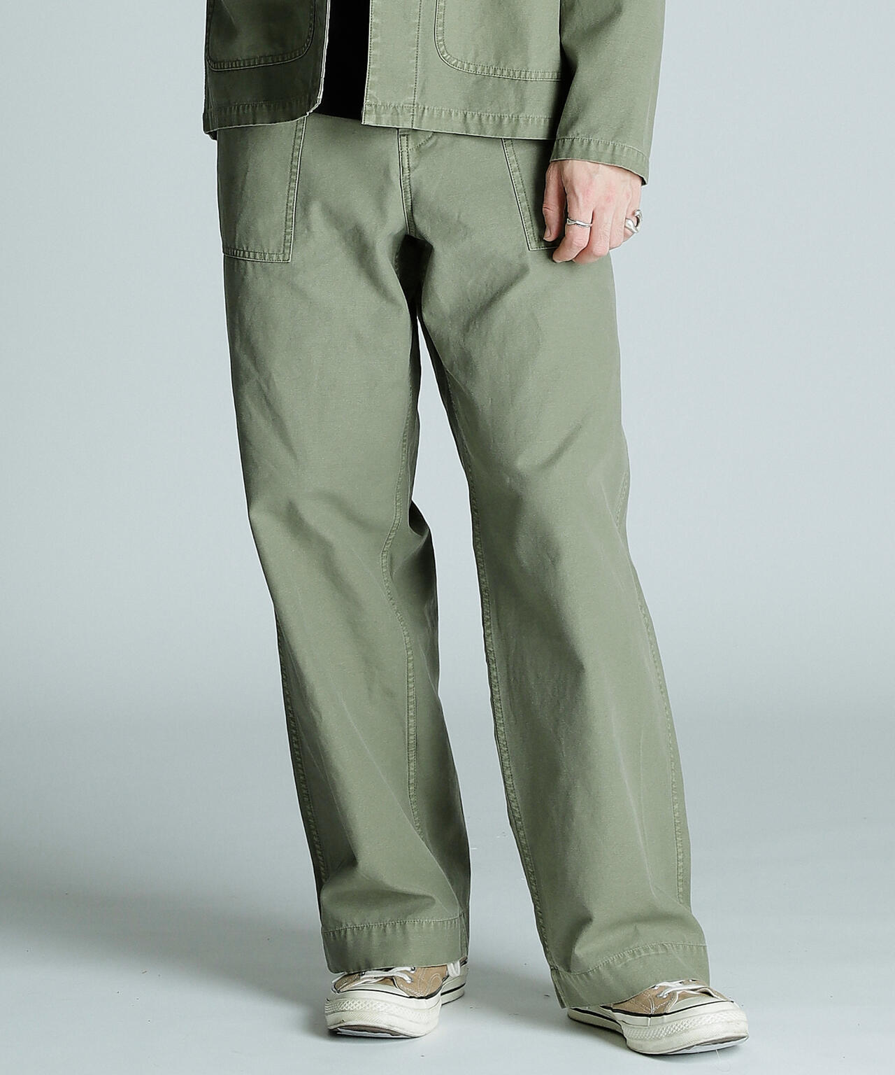 BACK SATIN BAKER TROUSERS/バックサテン ベイカーパンツ