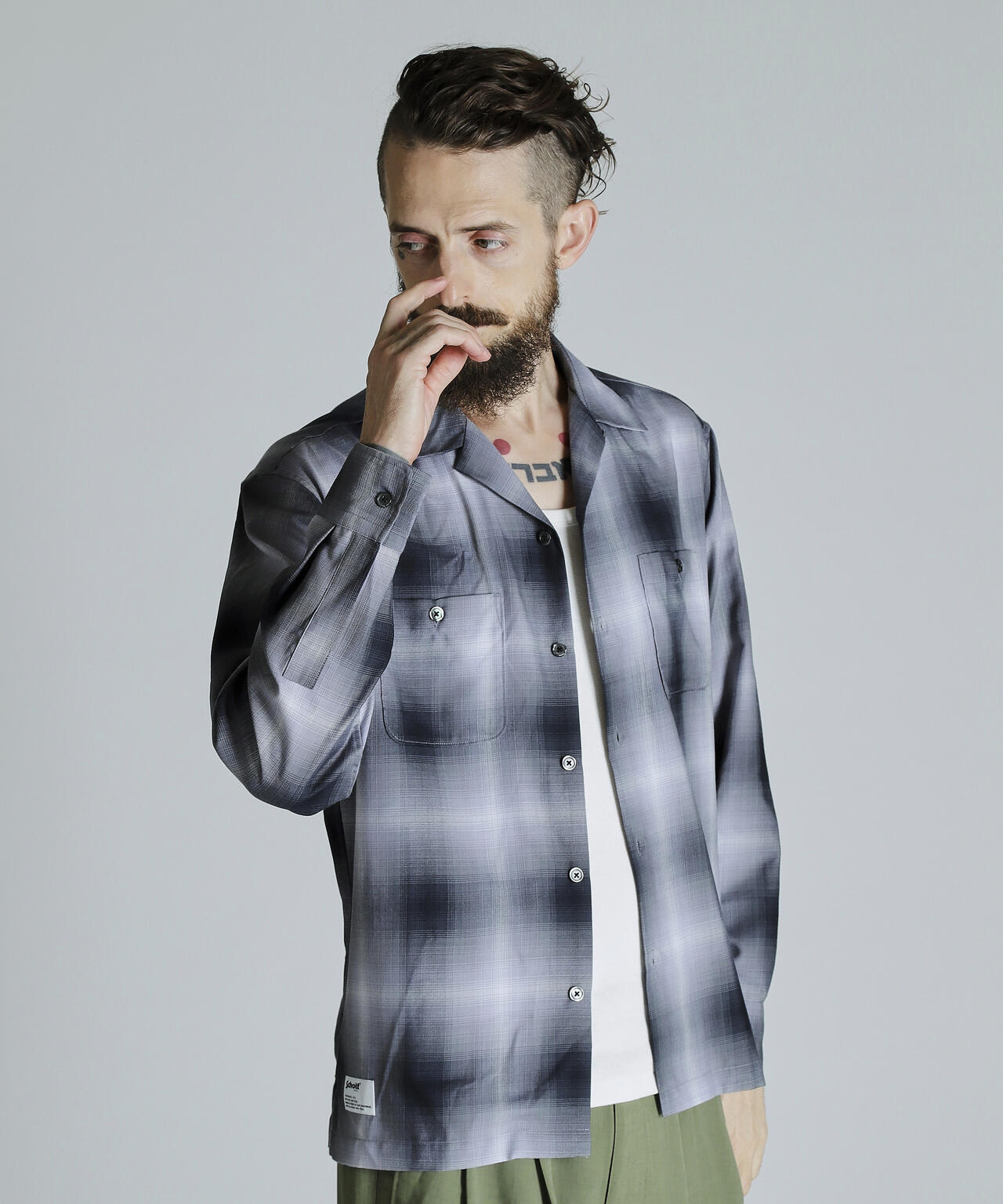 OMBRE LS SHIRT/オンブレ LSシャツ